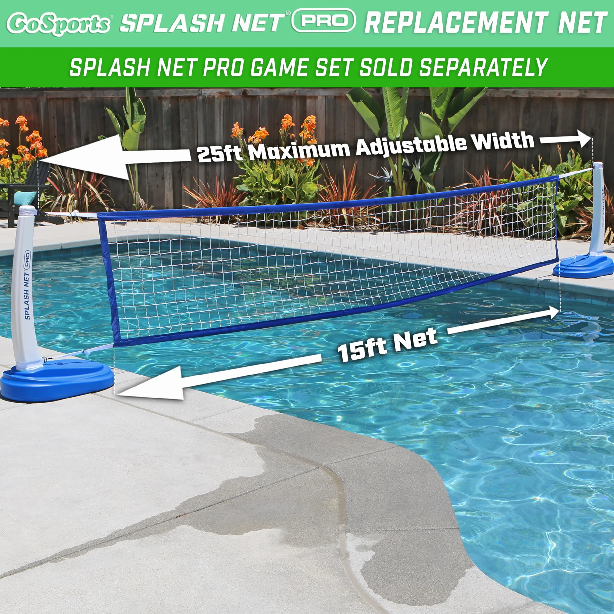GoSports Splash Net Pro Filet de Volleyball de Piscine de Rechange Max Games