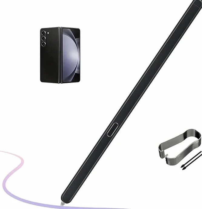 Galaxy Z Fold5 S Pen pour Z Fold 5/6 Slim S Pen pour Samsung Galaxy Z Fold5/6 5G Slim Stylet Fold Edition pour Z Fold5/6 + Pointes,sans Bluetooth. (Noir)