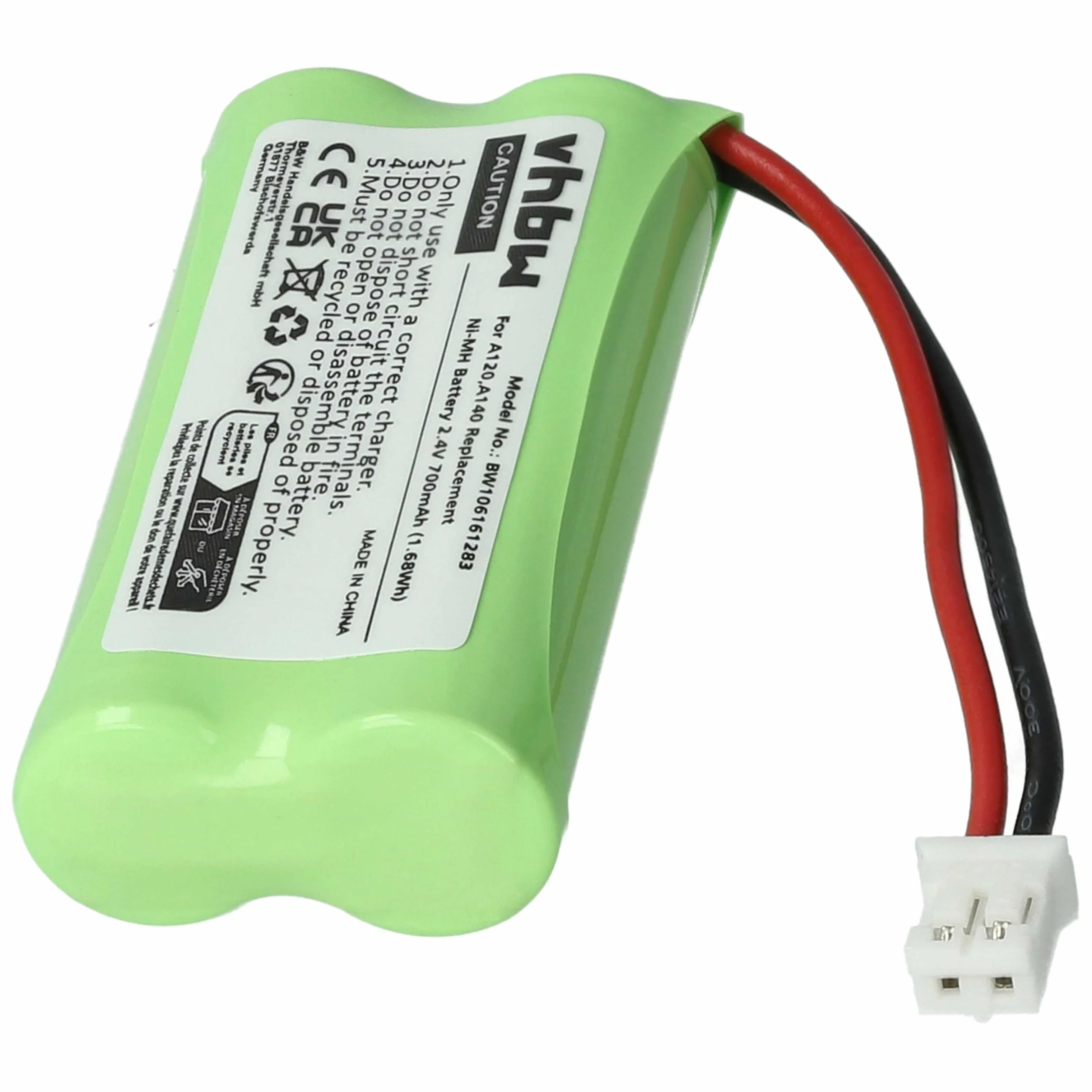 vhbw 3X Batteries (NiMH, 700mAh, 2.4V) téléphones Fixes Compatible avec Siemens Gigaset A260 Trio, A265, A345