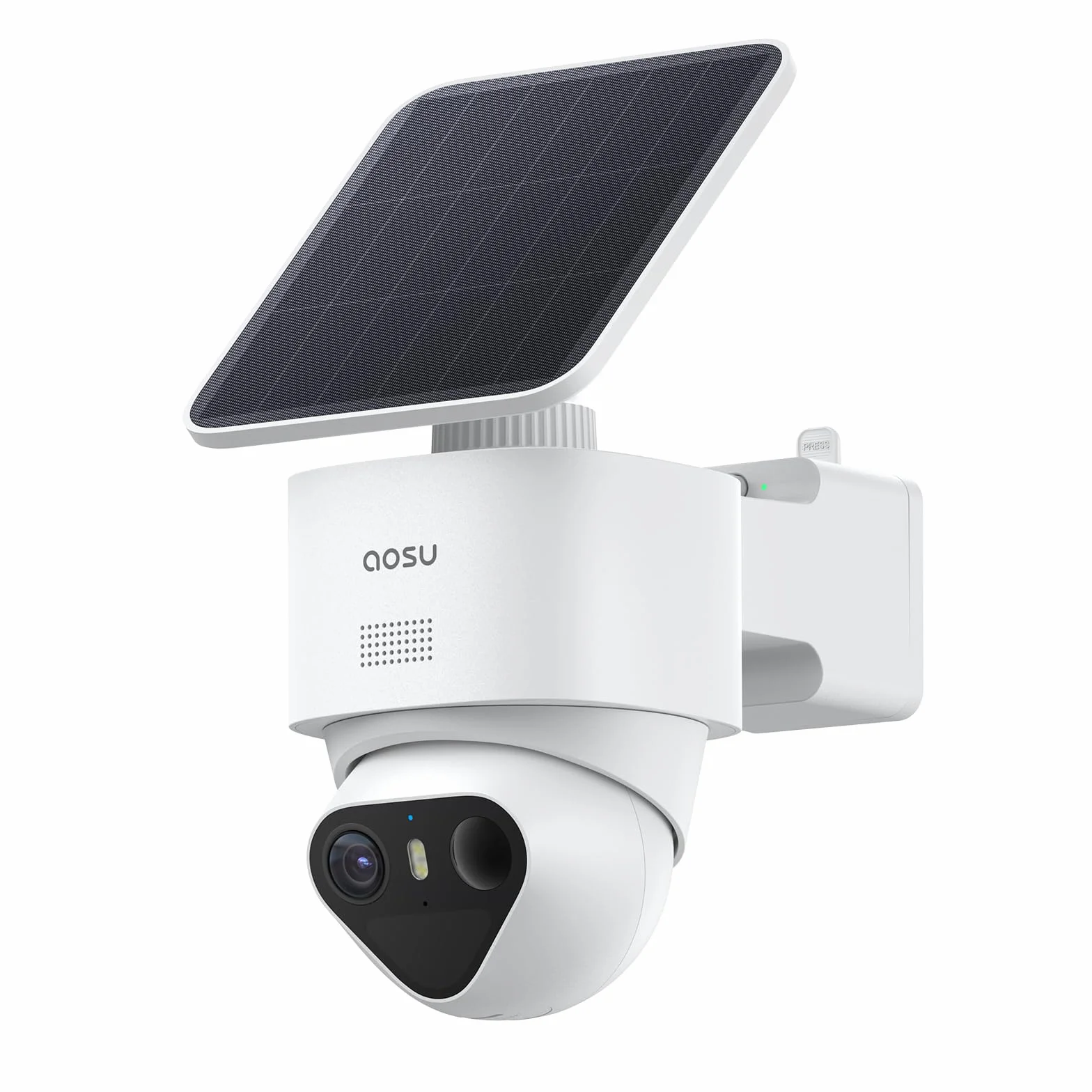 aosu 4K Caméra Surveillance WiFi Extérieure sans Fil,8MP Camera Exterieur Solaire,Vision Nocturne TrueColor,Triple Détection (PIR+Radar+IA),Suivi Automatique à 360°,Alarme Sonore et Lumineuse