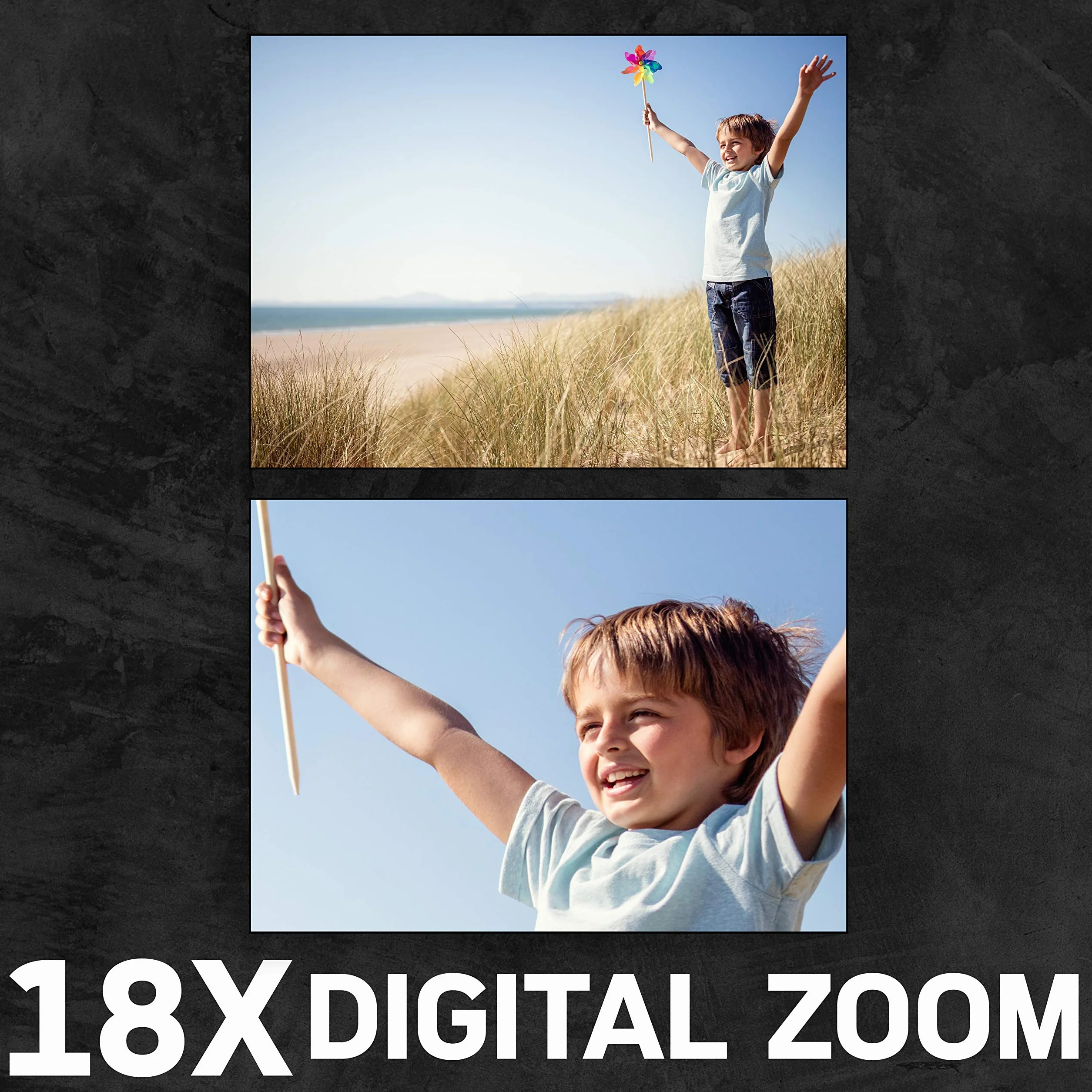 AgfaPhoto Realimove CC2700 Caméscope Numérique 2.7K 24MP Écran Tactile 3'' Zoom 18X Noir