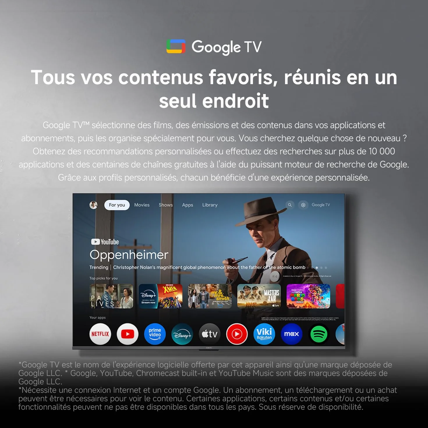 XIAOMI TV A Pro 50 127 cm 50 Pouces 4K UHD QLED Smart TV Google TV HDR10 Game Boost 120Hz MEMC 2Go+8Go