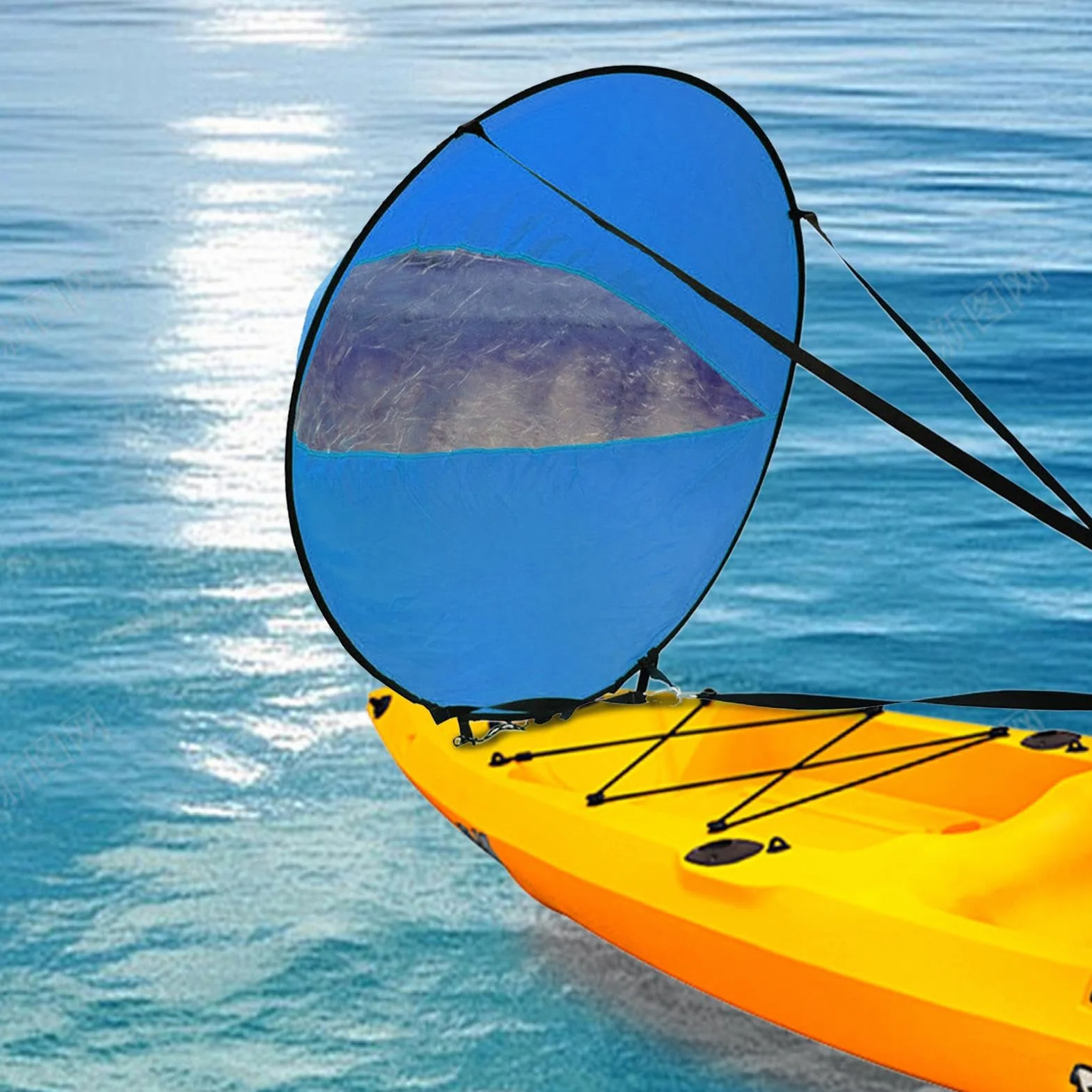 Voile à vent pour kayak pliable | Accessoire de voile de planche à voile pour pagaie