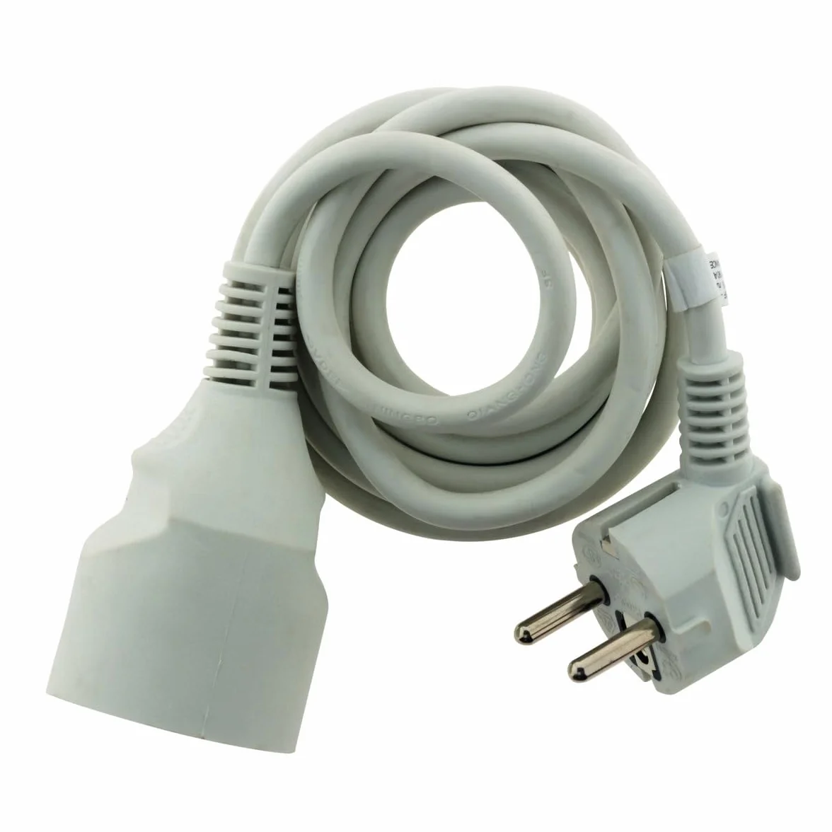 Prolongateur ménager Zenitech 16A HO5VV-F 3G1mm² Blanc 1,90m