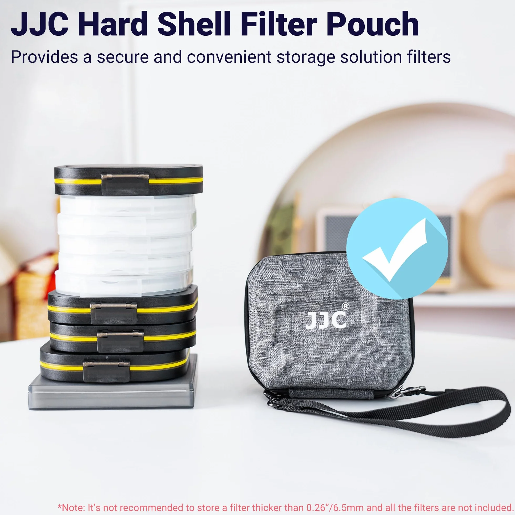 JJC Coque Rigide pour 10 filtres circulaires