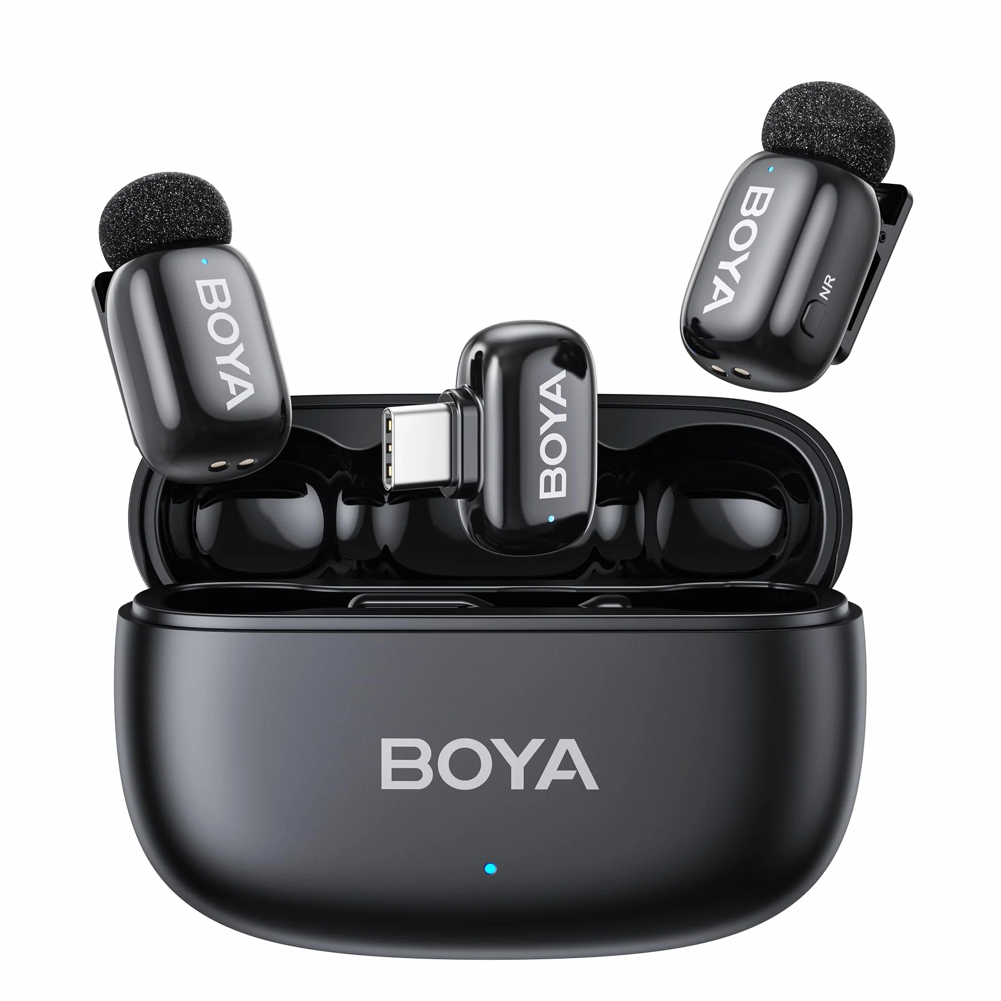 BOYA Mini 2 Micro Cravate sans Fil pour iPhone 15/16/17, Android, 5g, 48 kHz/24 Bit, Mini Micro sans Fil USB-C, Anti-Bruit 40dB, 100 m, 30 h, Microphone Lavalier Compact pour Interview, Streaming