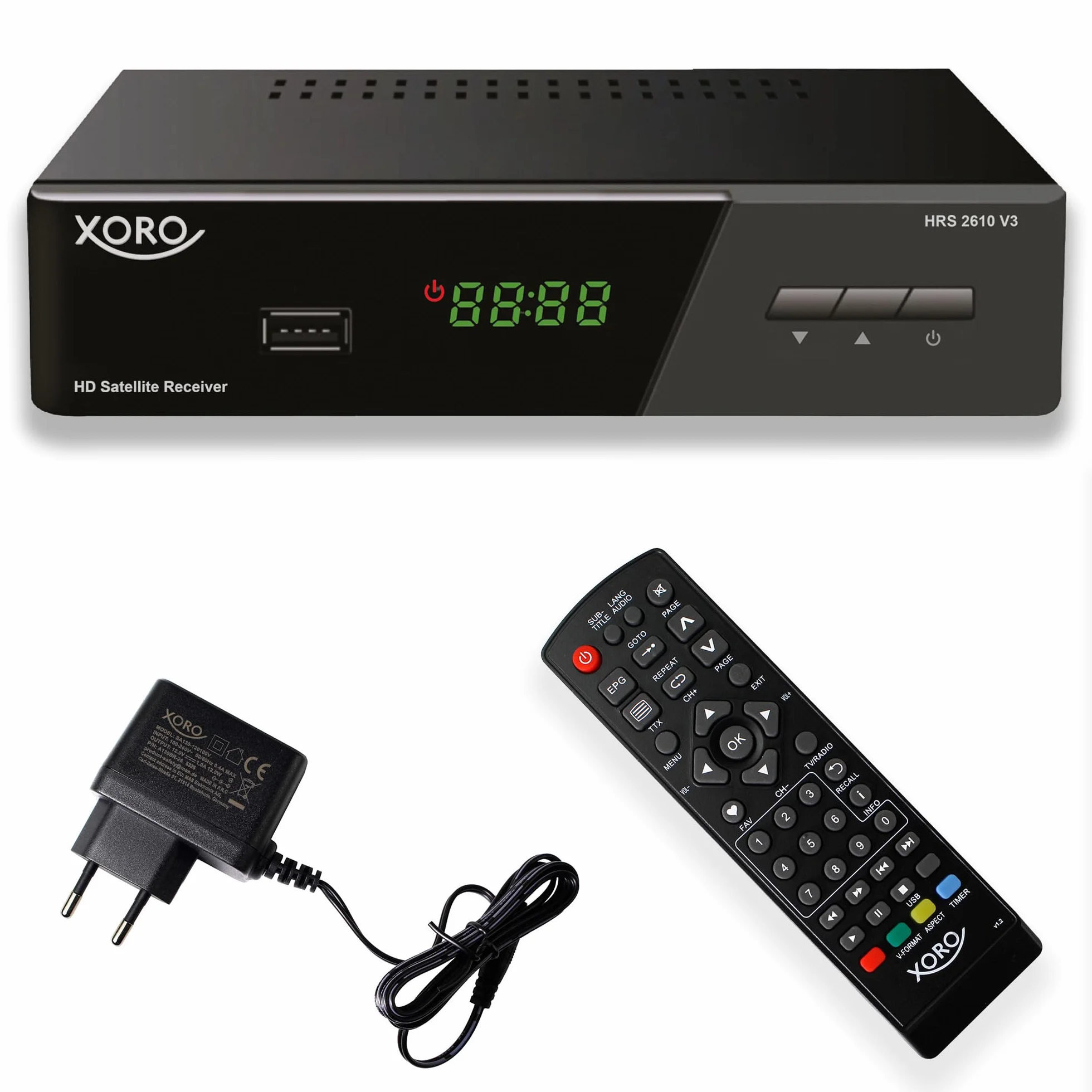XORO HRS 2610 Récepteur satellite numérique HDMI SCART LAN Unicable USB 2.0 ASTRA 19.2