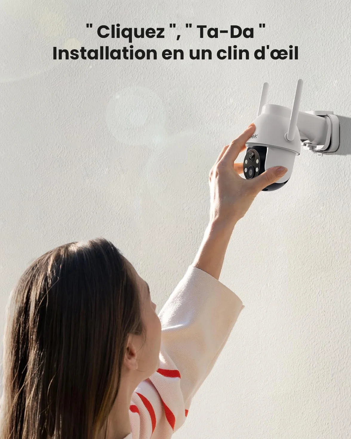 ieGeek 2K Caméra Surveillance WiFi Extérieure sans Fil 3MP 360° PTZ Solaire 15M Nocturne Couleur PIR/AI Détection Audio Bidirectionnel Alexa WiFi6 IP66