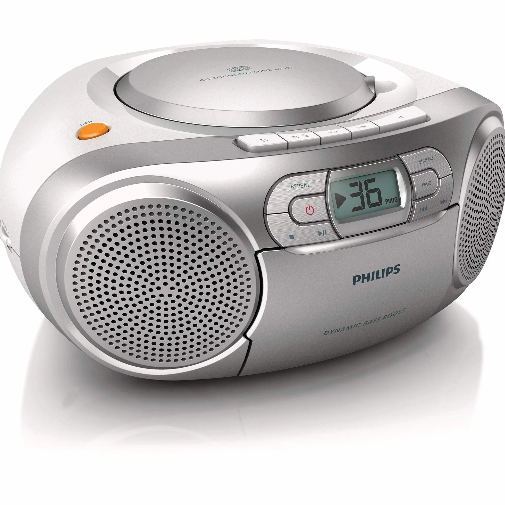Philips Boombox AZ127/12 CD Casete Radio FM Entrada Audio Portátil
