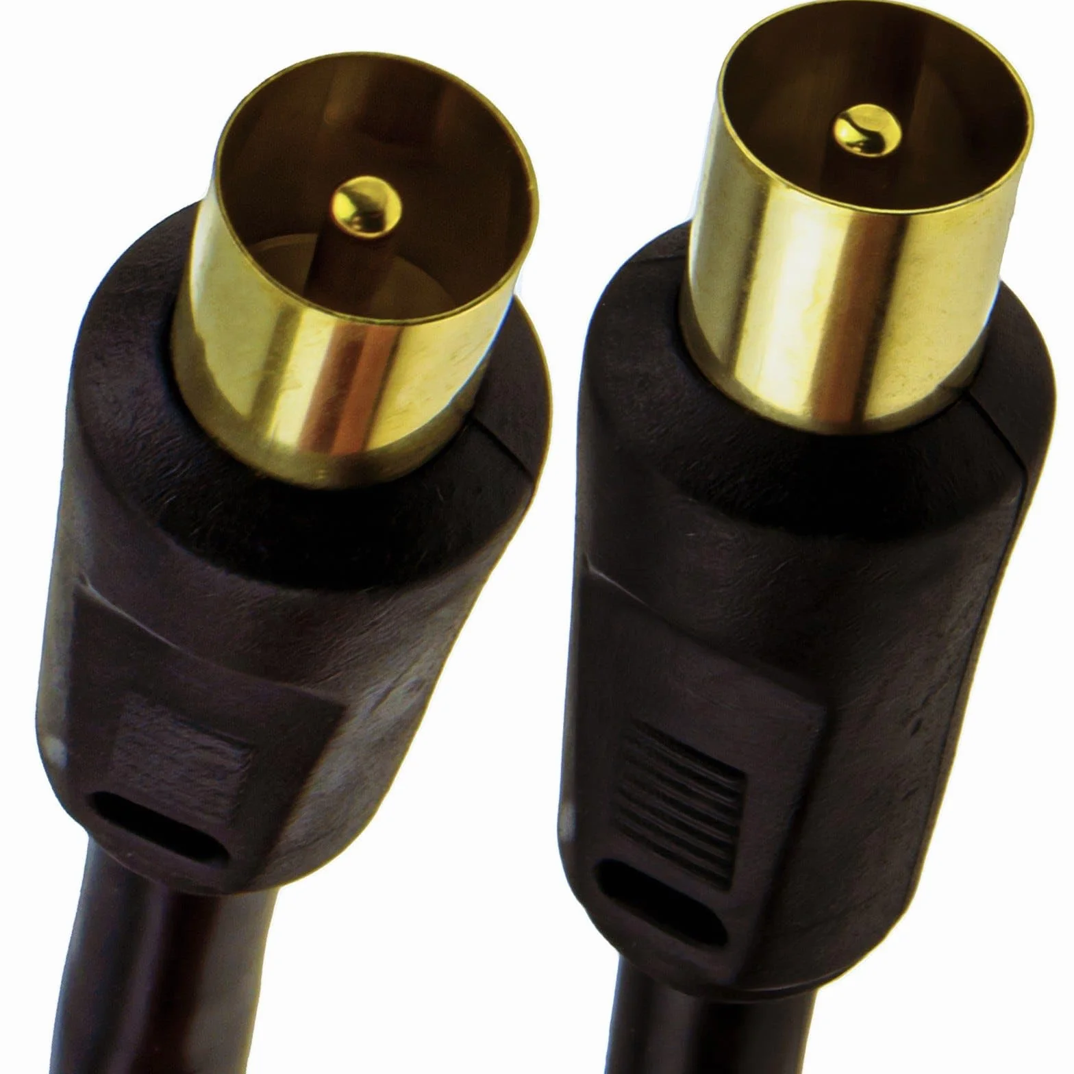 kenable RF coaxial RG6 TV Antenne Cordon Coax Mâle Fiche Vers Fiche Noir câble Plaqués Or 1,5 m [1.5 mètre/1,5m]
