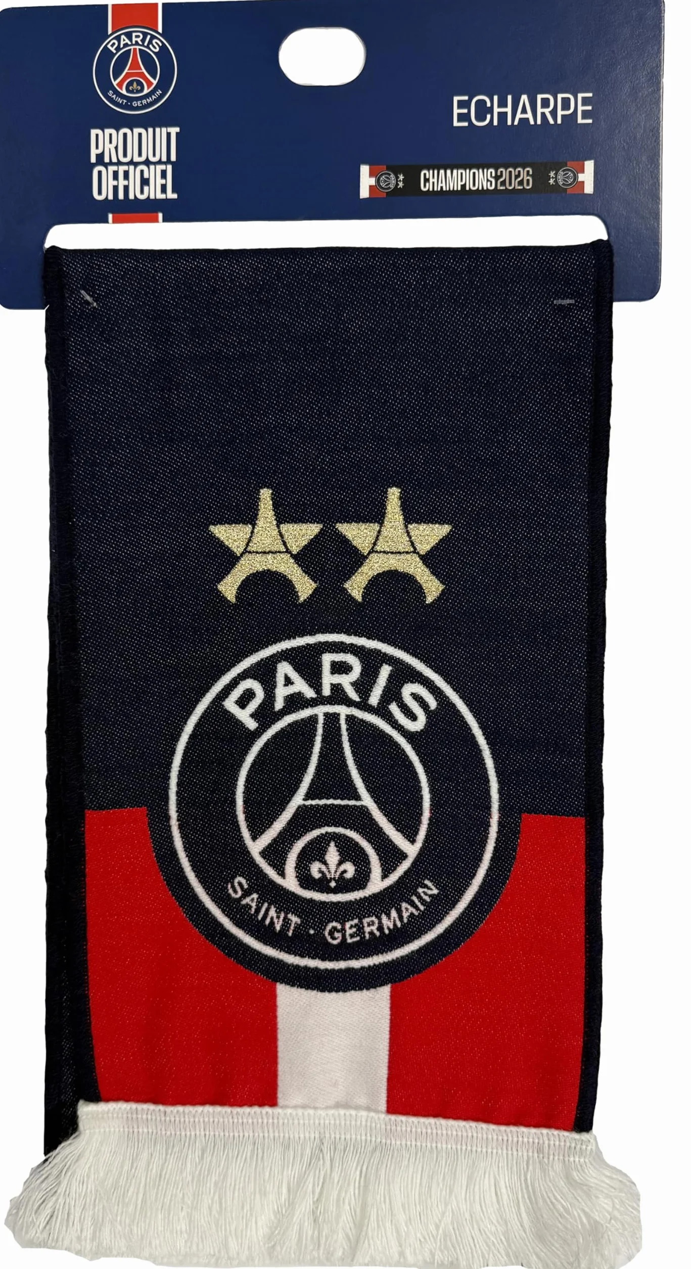 PSG PARIS SAINT GERMAIN Echarpe Champions 2026-2 étoiles Collection officielle