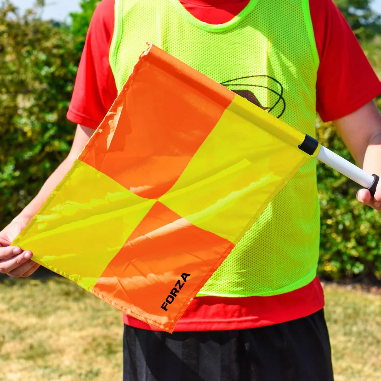 Drapeaux pour Juge de Touche UEFA | Drapeaux pour Arbitre de Football avec Sac de Transport