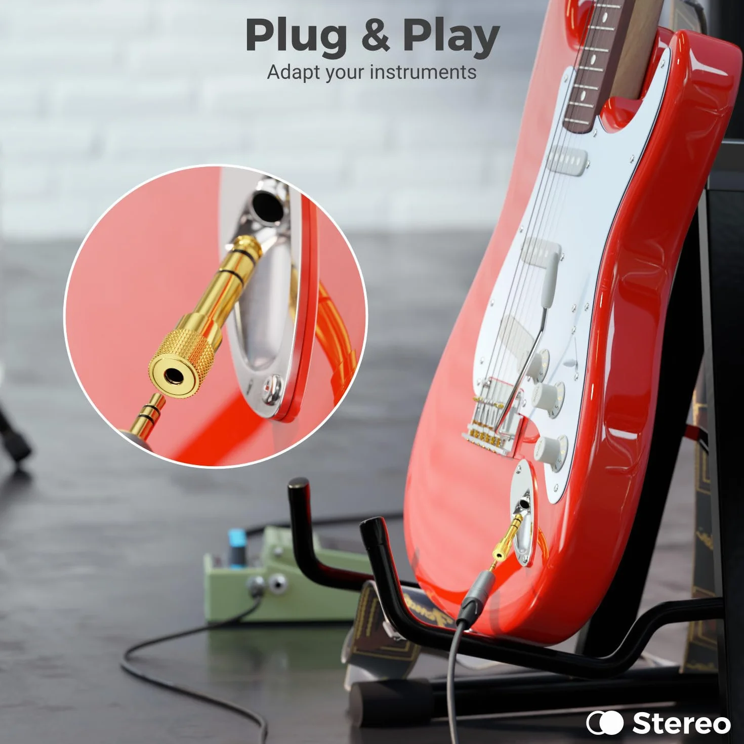 deleyCON Adaptateur Jack 6,35mm vers 3,5mm Coupleur Audio Stéréo