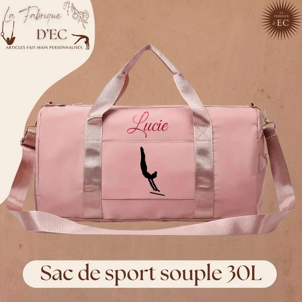 Sac de Sport Souple Rose 30L Gym La Fabrique d'EC