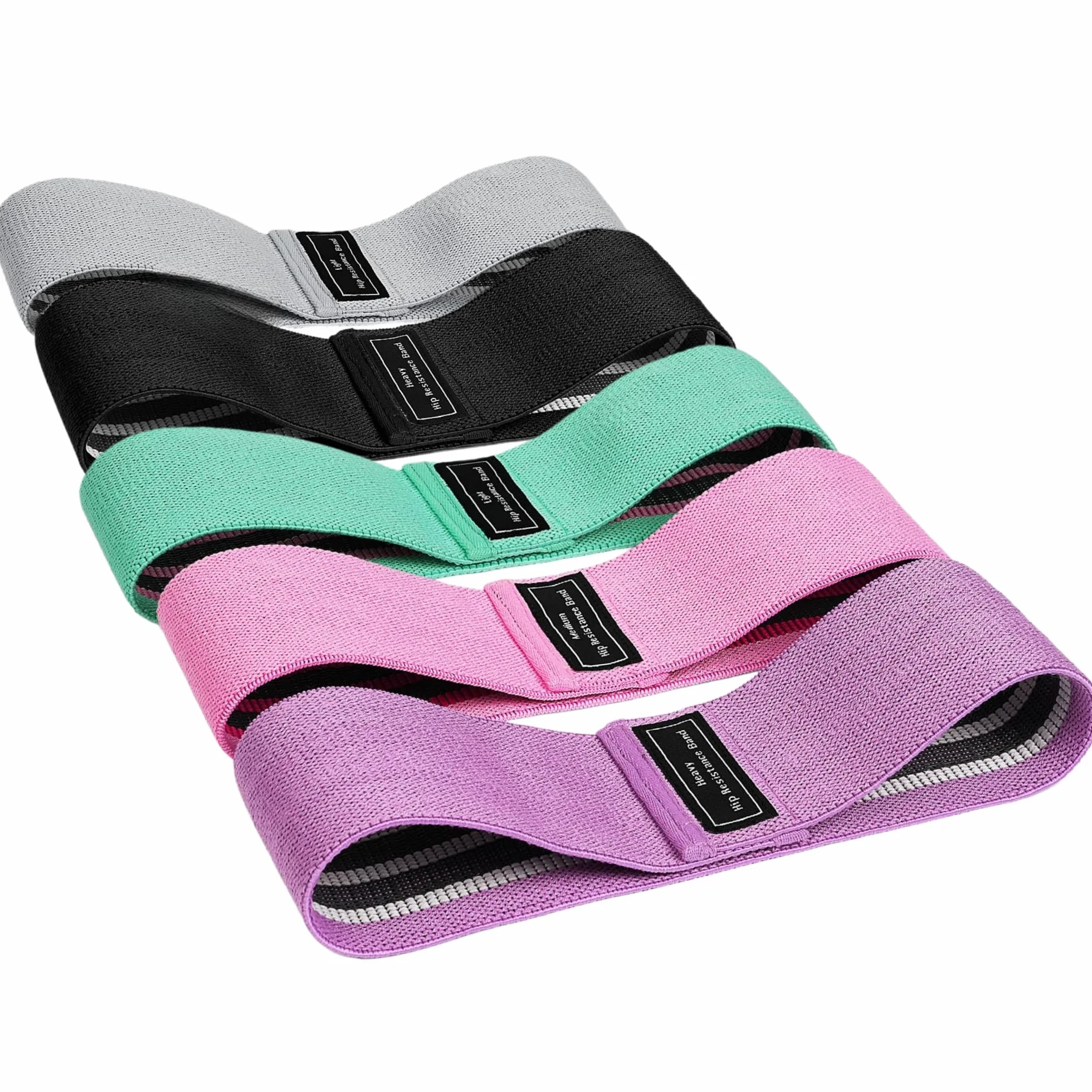 Flintronic Bande Élastique Musculation, Bande de Résistance 3/5 Niveaux de Force, Fitness en Tissu, avec Sac de Rangement