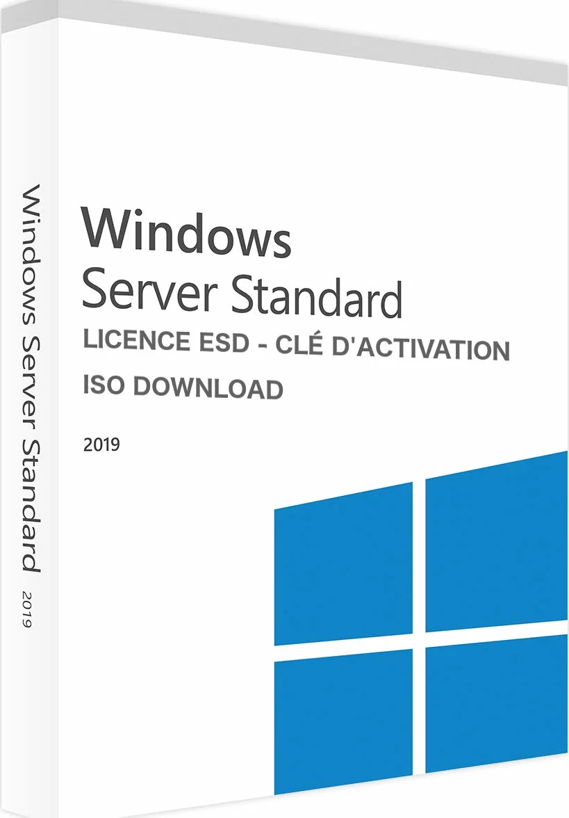 Standard-64bit Windows Server 2019 Licence Française 16 Coeurs