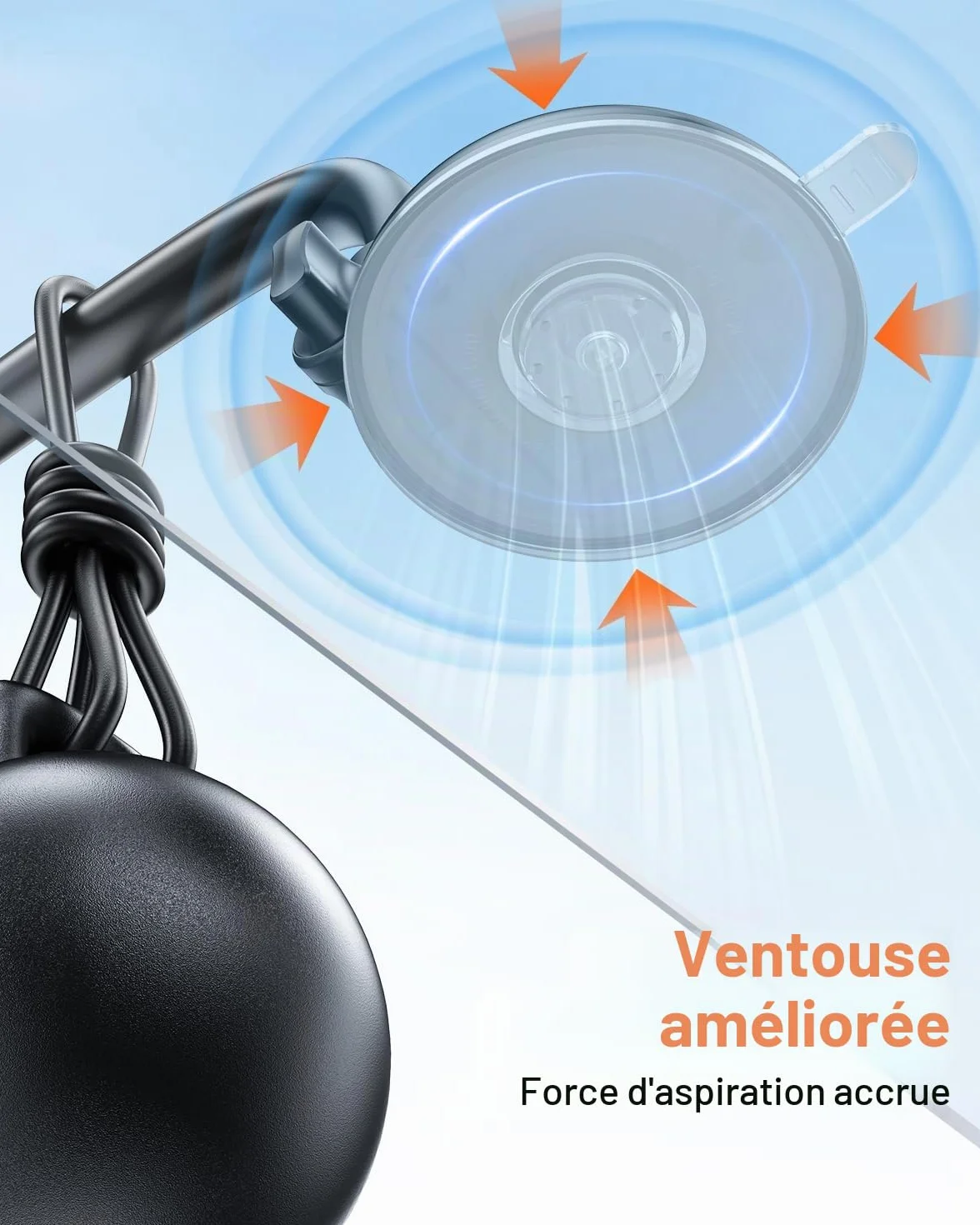 APPS2Car Support de téléphone de Voiture pour Pare-Brise - Ventouse Plus Forte - Support de téléphone pour Tableau de Bord de Voiture - Compatible avec iPhone 14/13/12 Pro Max, Samsung S22 et Plus