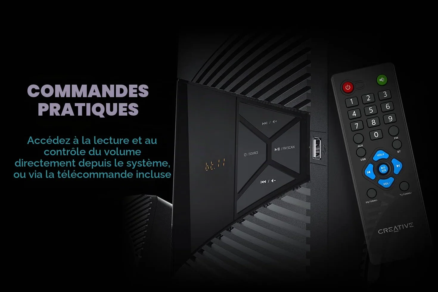 Creative SBS E2500 Système de Haut-parleurs 2.1 Bluetooth Caisson de Basses Noir