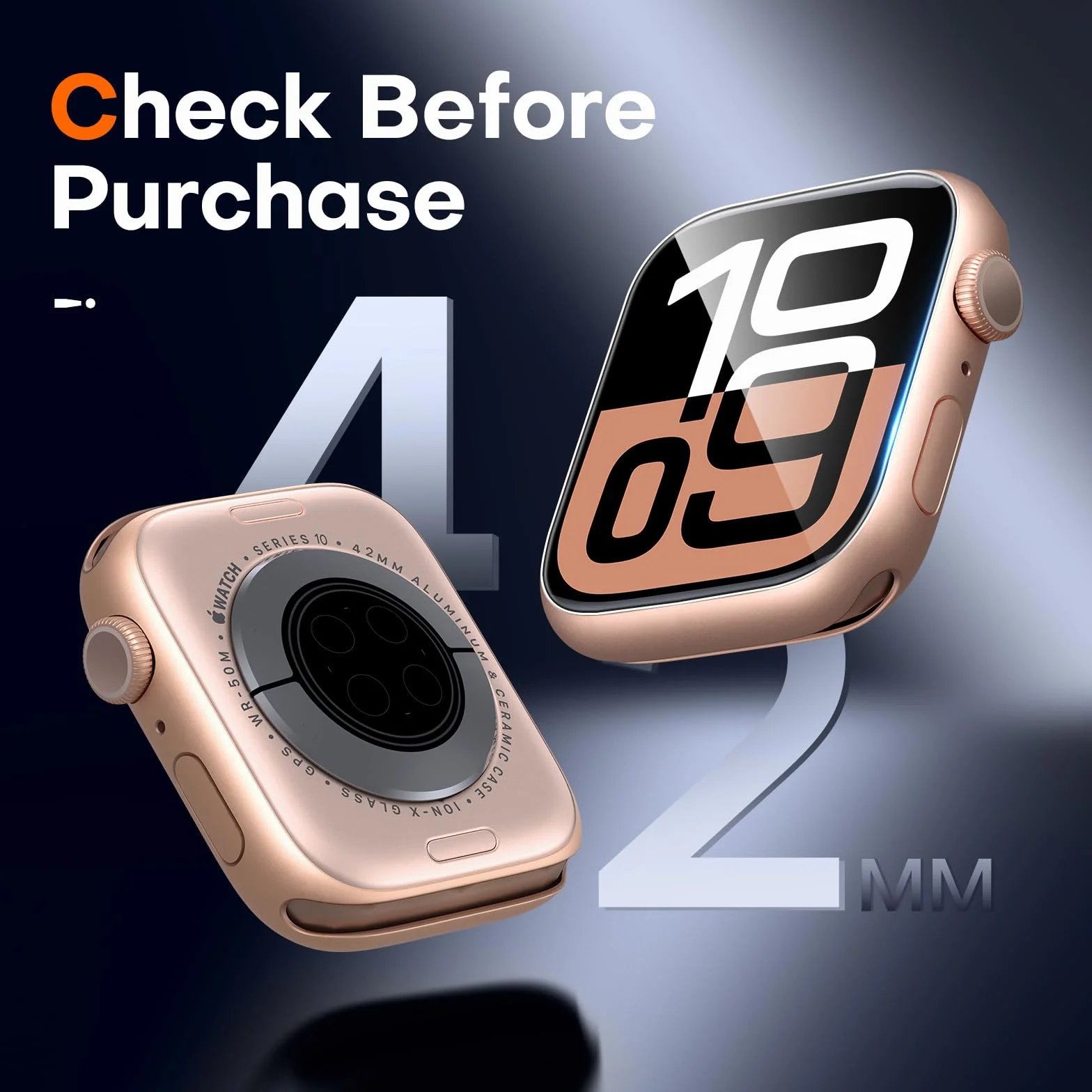 LϟK 8 Pièces Protection Écran Apple Watch Series 11/10 42mm TPU Film Transparent