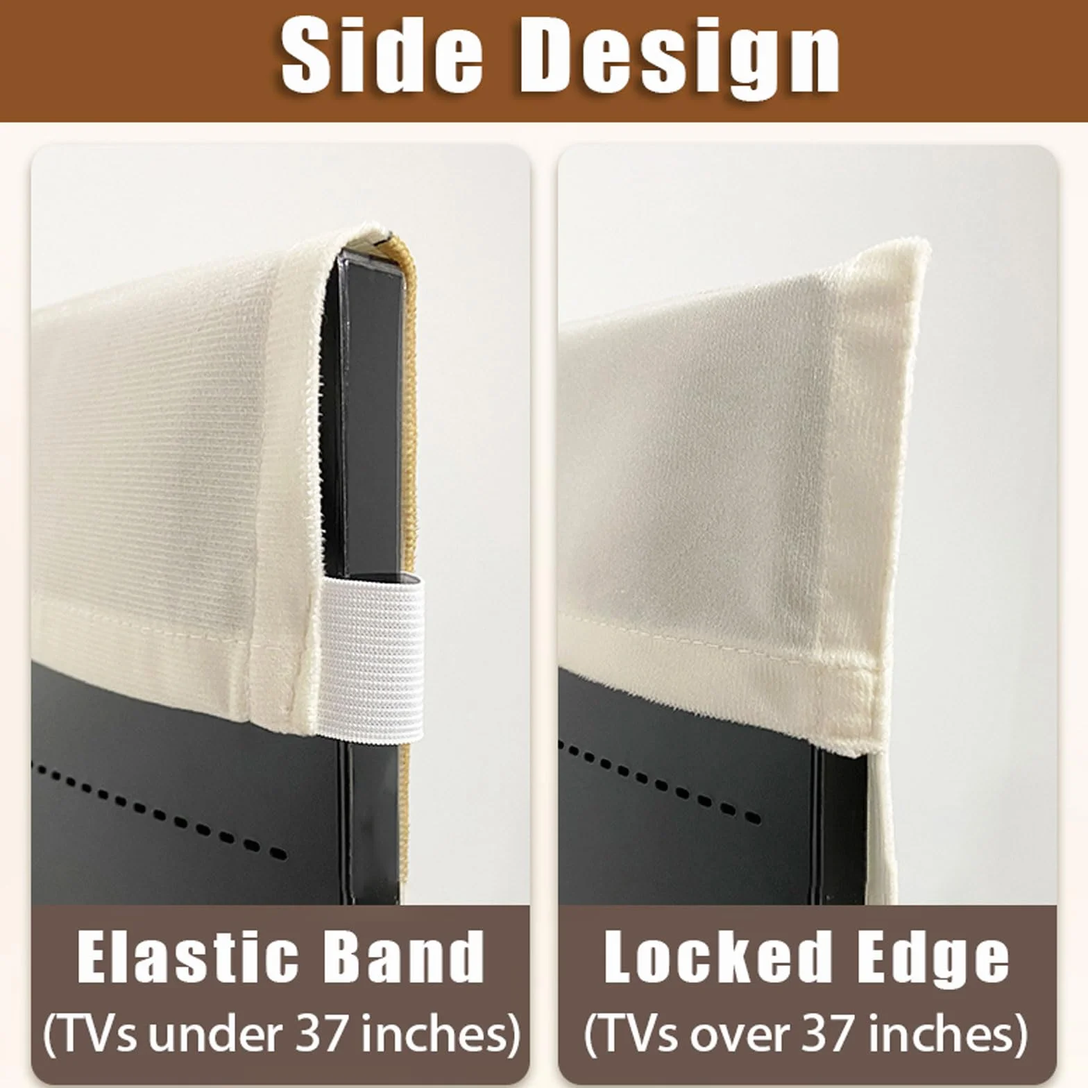 Couverture TV Anti-poussière,Cache-poussière pour Téléviseur D'intérieur,Couverture de Télévision Housse d'Écran Protection,Élastique,Lavable,Respirant,for TV de 24 à 65 Pouces