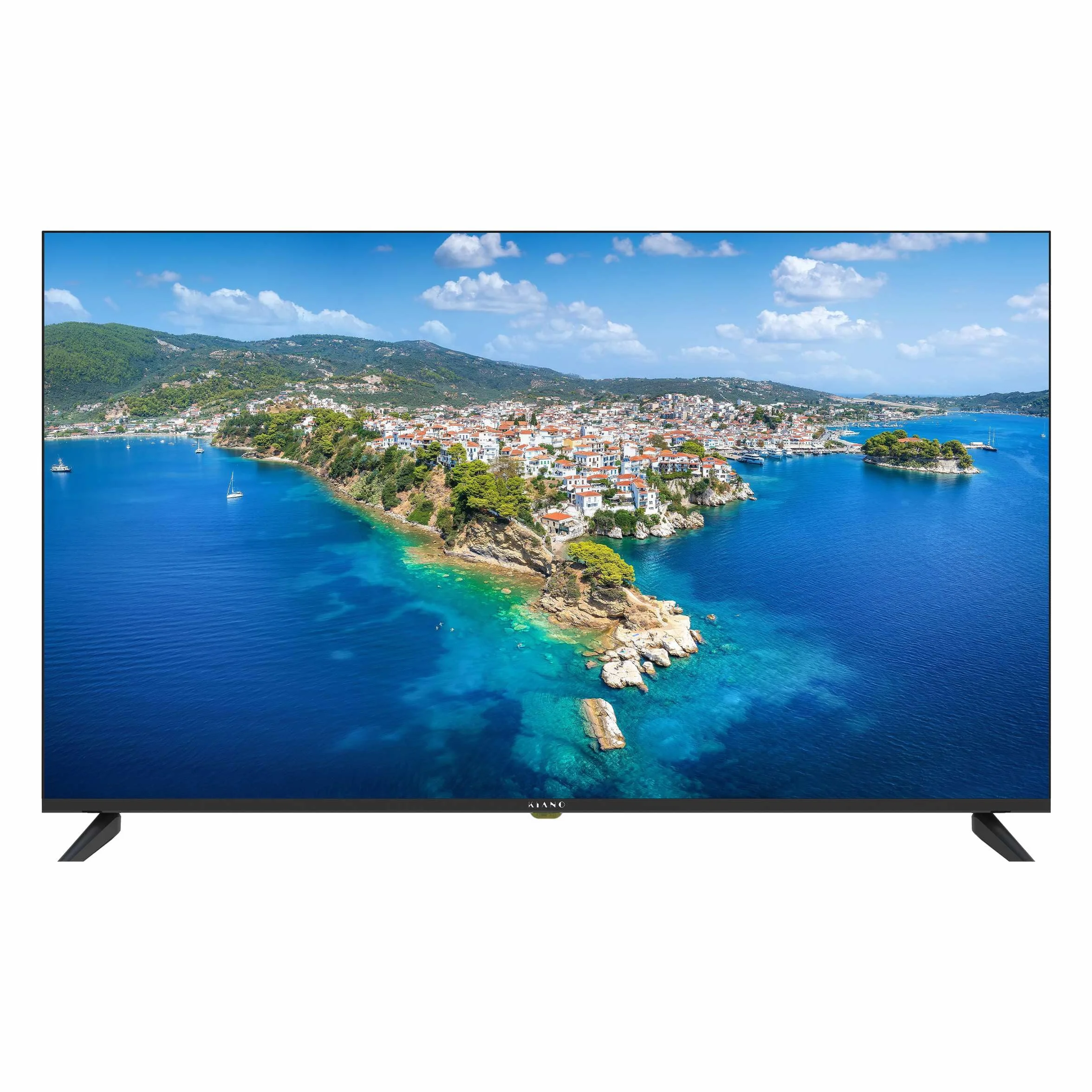 KIANO Elegance 50” Smart TV 4K UHD – VIDAA OS, D-LED, HDR, Dolby Digital Plus, Wi-FI, HDMI/USB, Triple Tuner DVB-T2/S2/C, PVR USB, Design sans Bordures