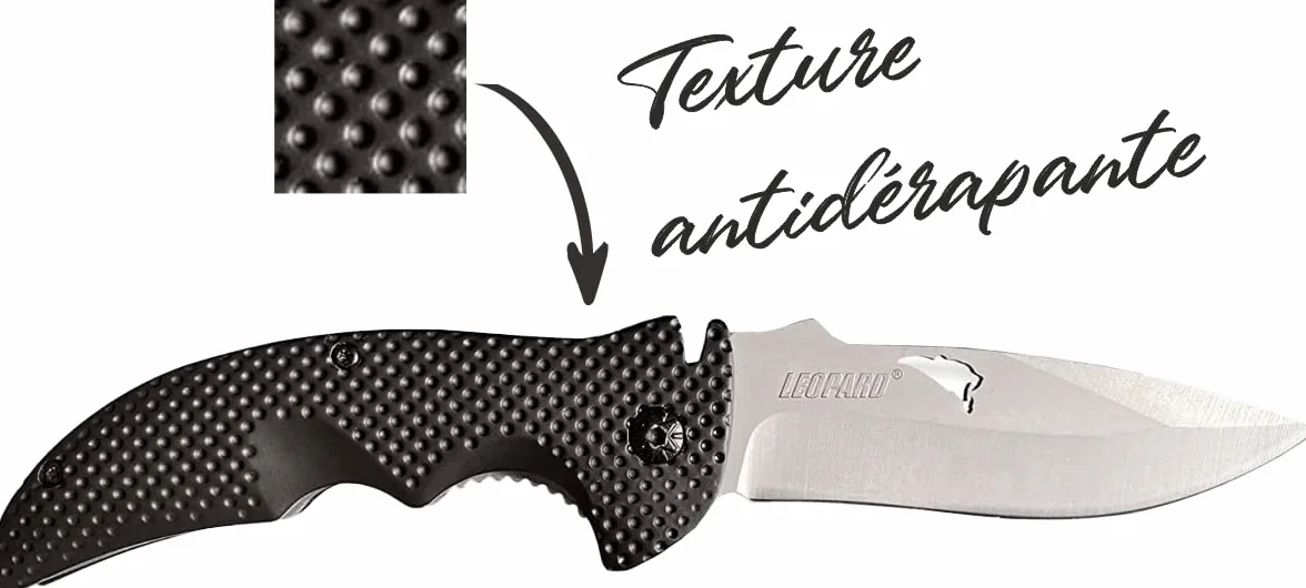 Couteau Pliant Personnalisé Prénom Gravé LEOPARD - Cadeau Homme Anniversaire Fête des Pères Noël