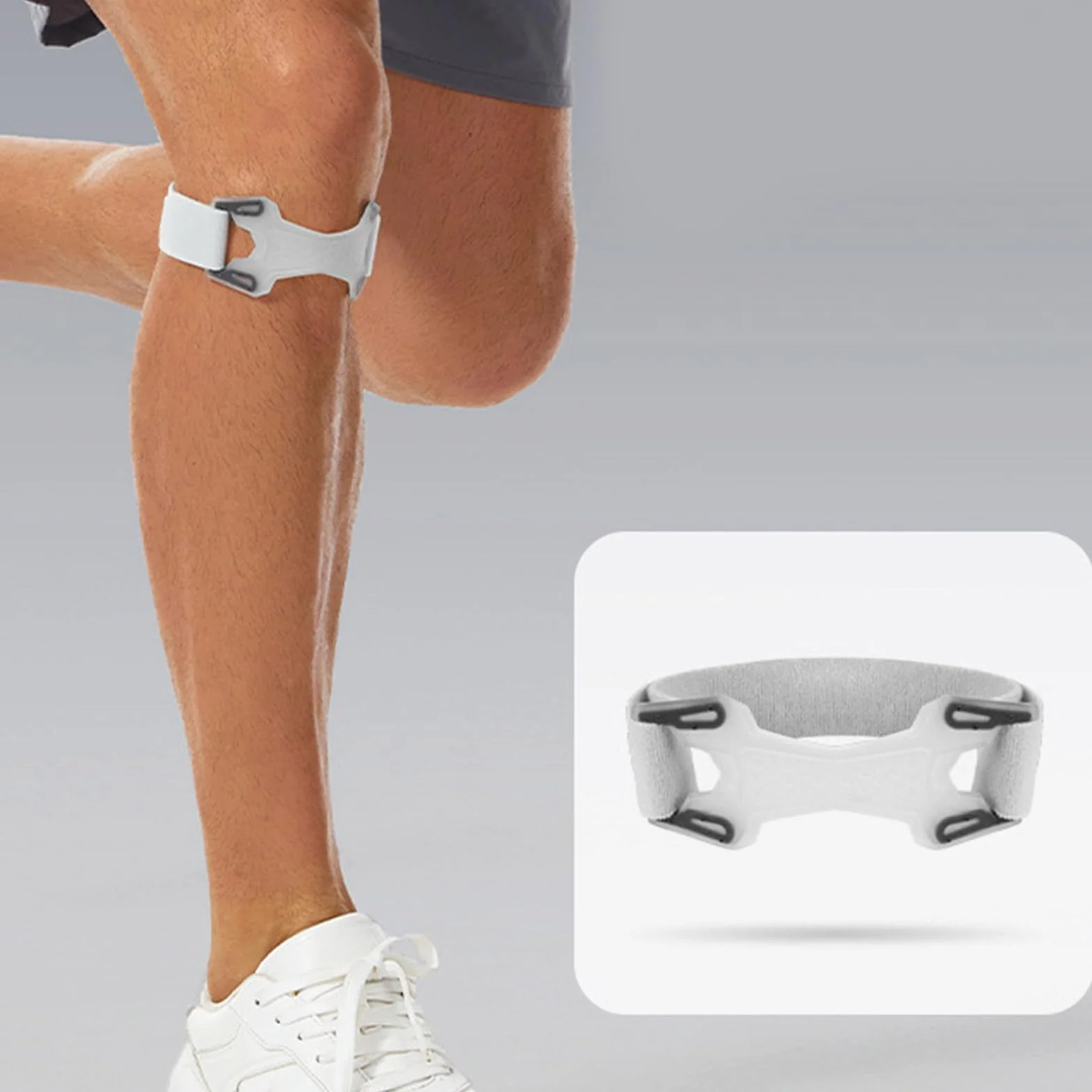 Sangle de tendon rotulienne en silicone flexible pour course à pied et basket-ball