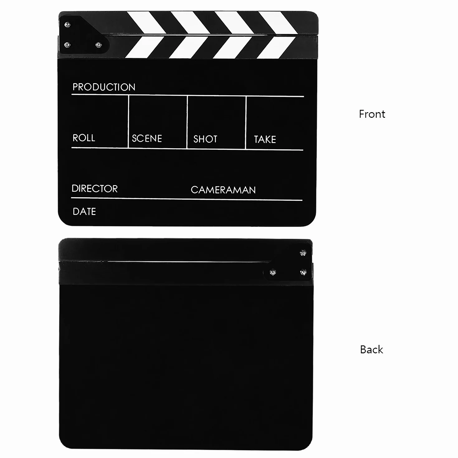 Acrylique Noir Clap Cinéma Film Action Scène Clapper Board Ardoise 30x24cm, Scènes D'action Cut Clapper Ardoise avec Perche pour Production Vidéo