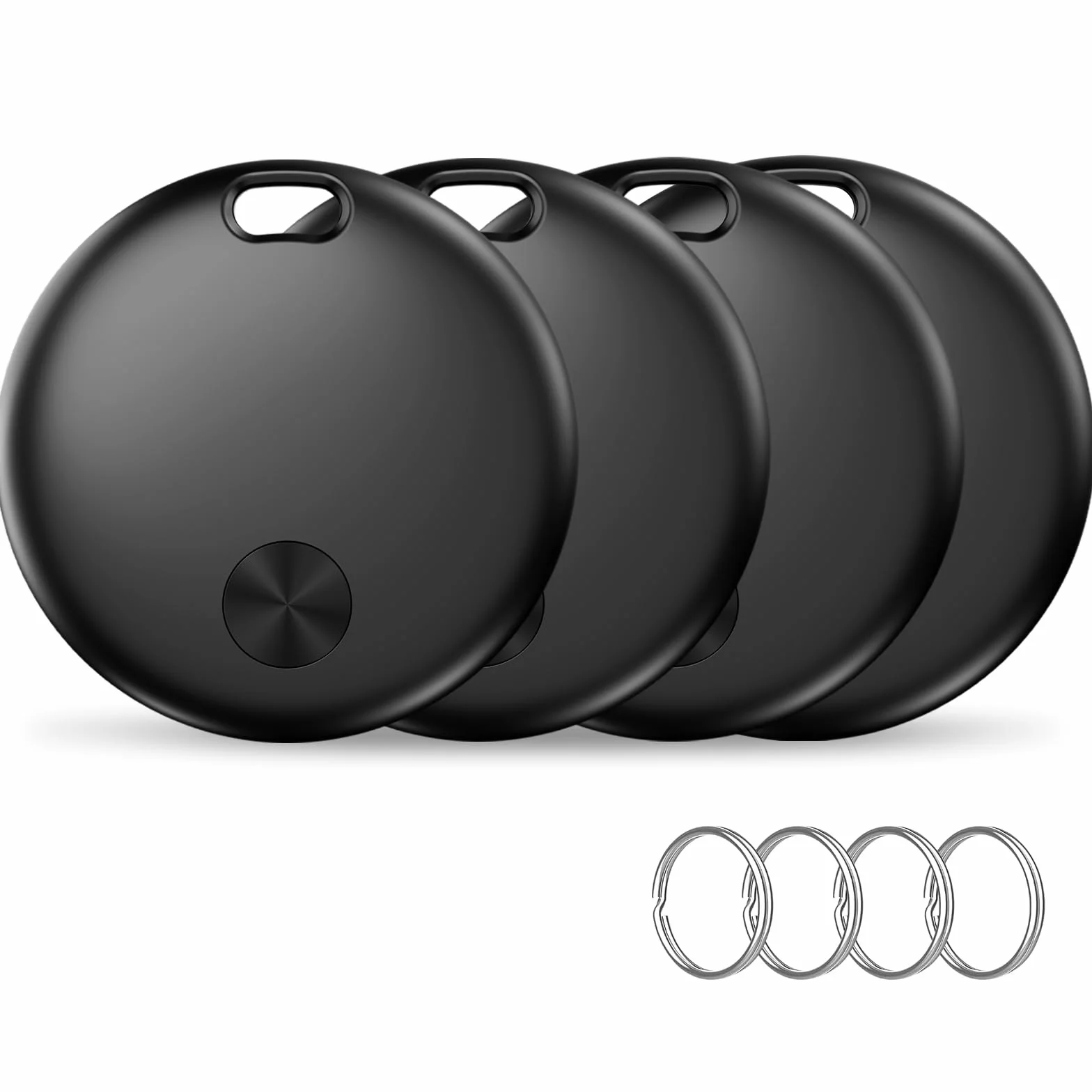Smart Air Traceur Tag, Compatible avec Apple Find My (iOS Uniquement), étanche IP67, Batterie Remplaçable, Localisateur de Clés/Portefeuilles/Valises/Sac à Dos - Lot de 4