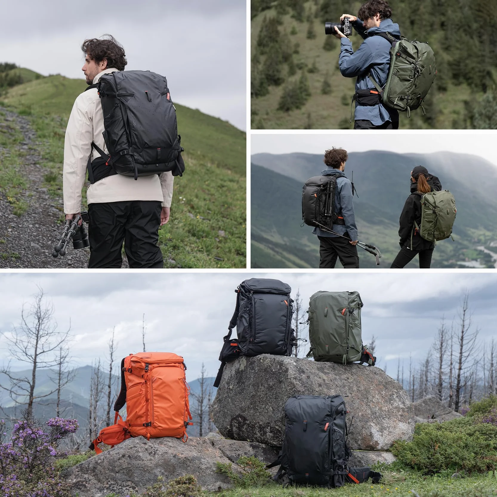 PGYTECH OnePro Focux 25L Sac à Dos, Sac Appareil Photo Compatible avec les Appareils Photo Sans Miroir et Objectifs DSLR/SLR/Ordinateur, Léger Sac Photo de Randonnée Impermeable，Noir