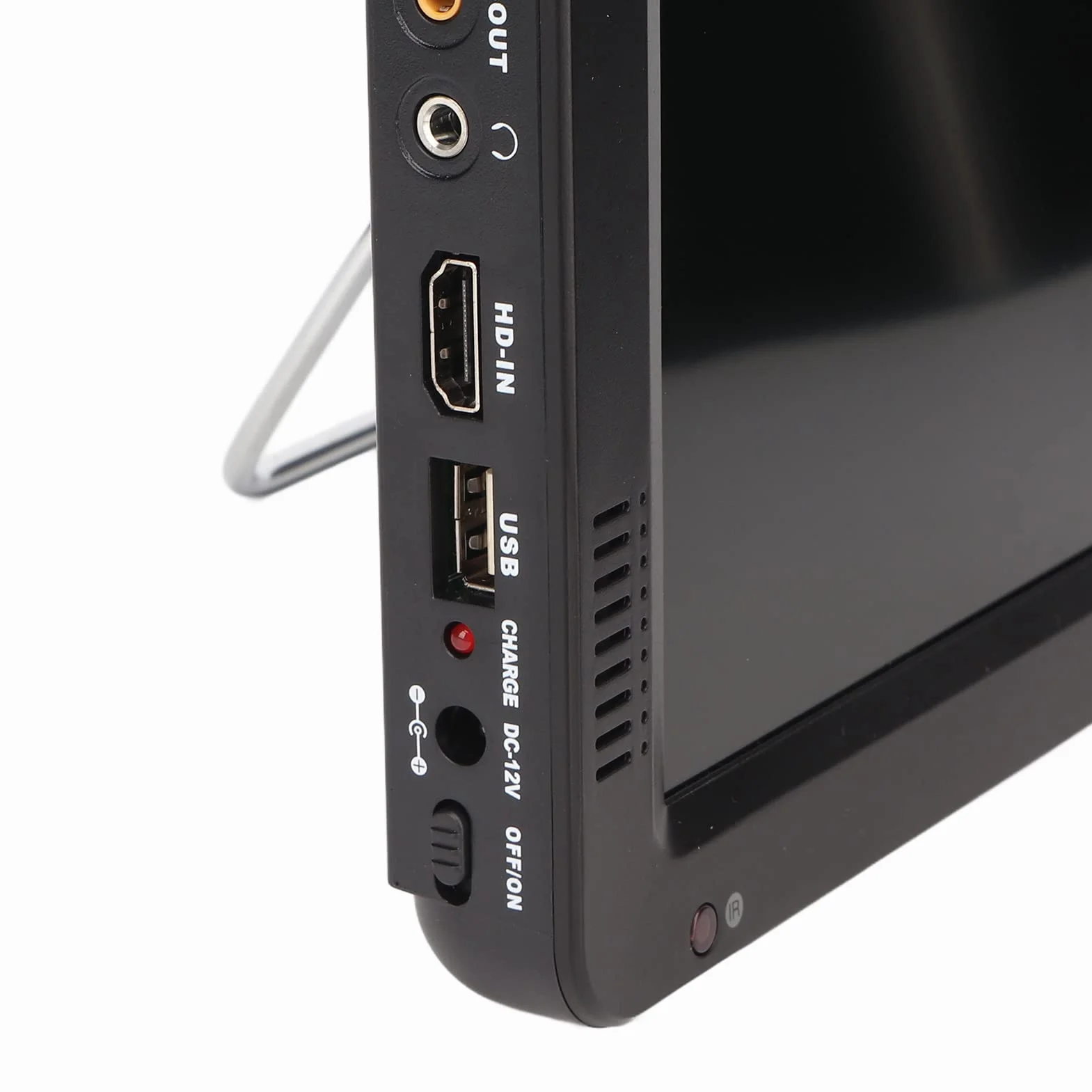Téléviseur Portable 10 Pouces 1080p LED à Batterie Rechargeable avec Haut-parleurs USB AV