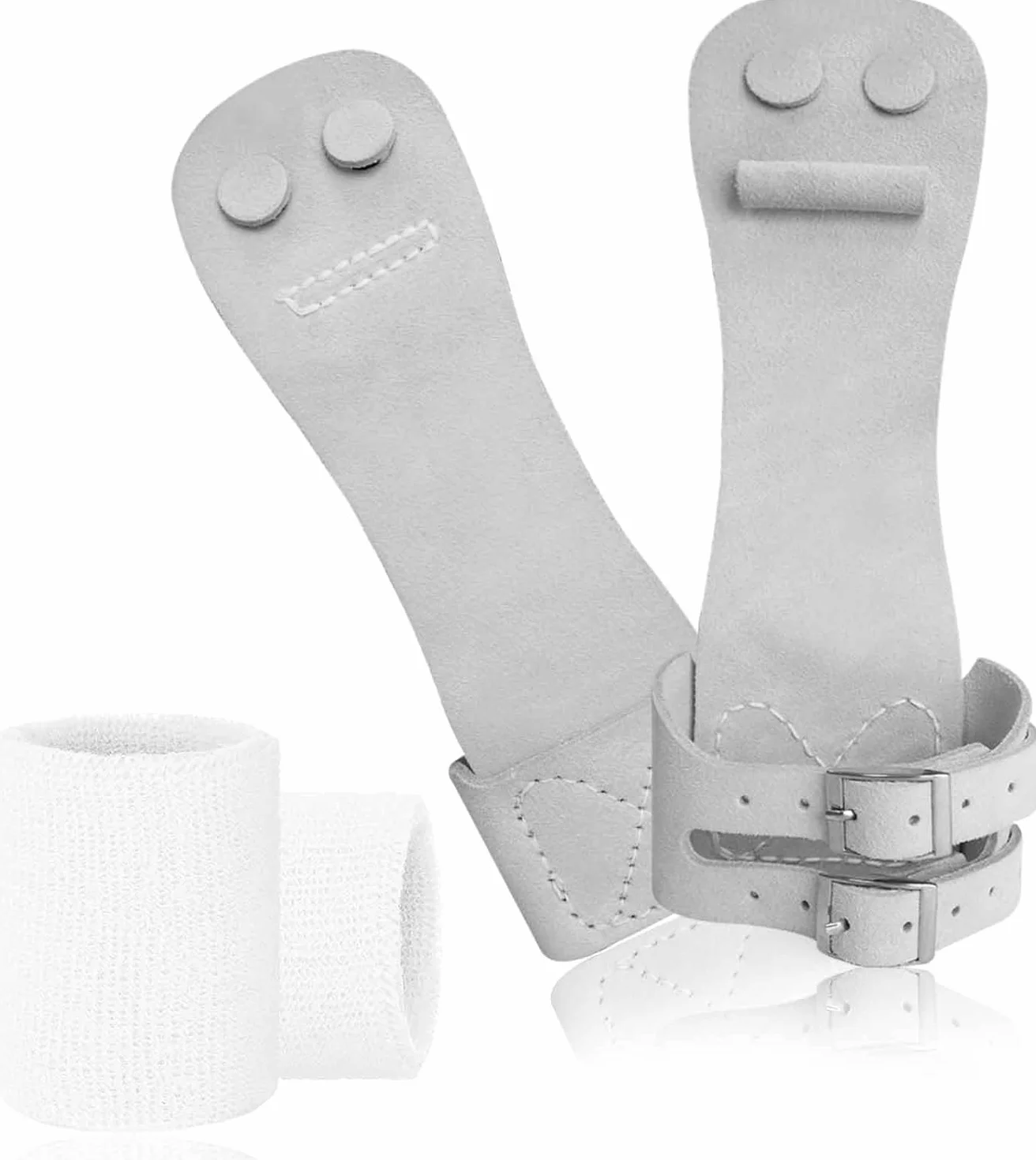 FINGER TEN Poignées de gymnastique en cuir à double boucle pour barres filles femmes avec bracelets support poignet entraînement haltérophilie