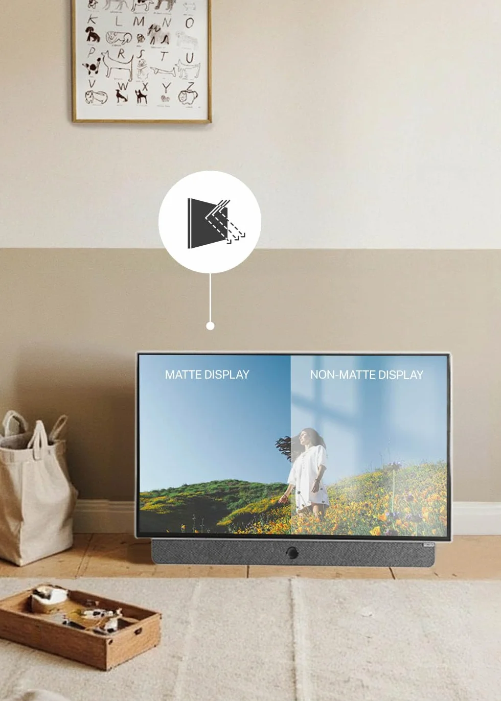 CREATE / TV Move Studio/Téléviseur Smart TV 24' Portable/avec Batterie jusqu'à 3h, écran antireflet, contrôle Vocal, Haute définition, Dolby Audio, Bluetooth 5.1, Google TV.