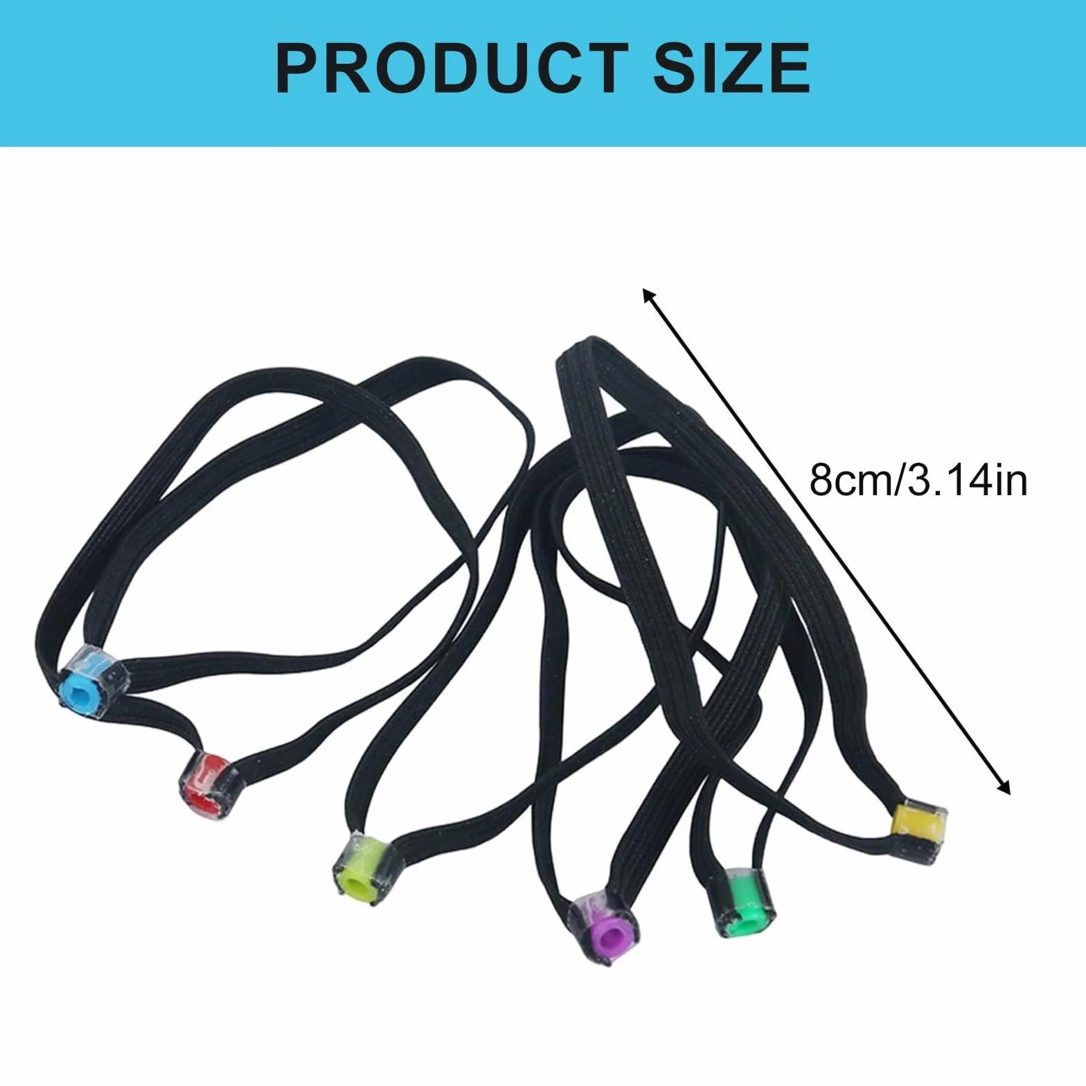 Tippet Lot de 6 anneaux de pêche élastiques portables