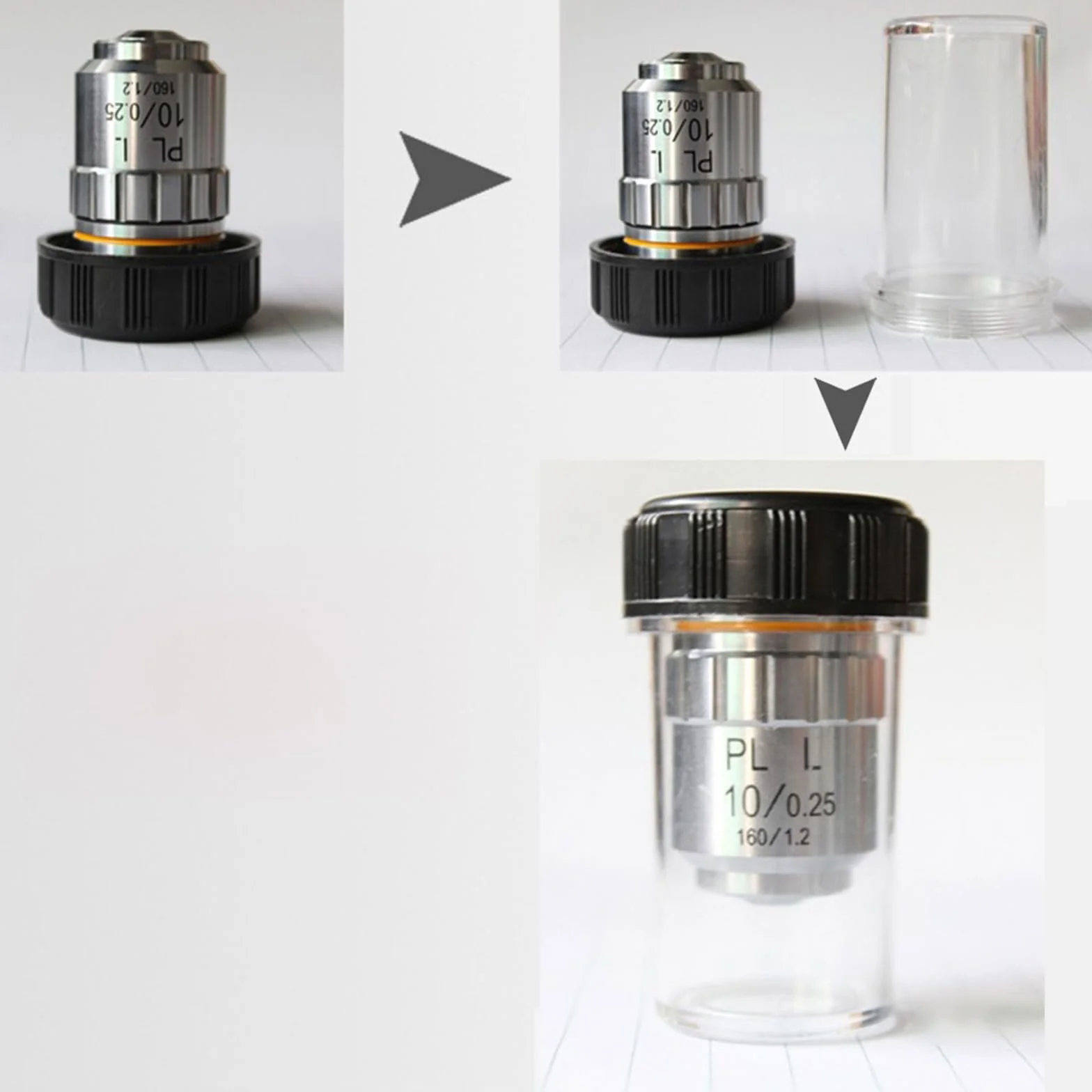 Étui de protection pour objectif de microscope biologique, boîte de rangement, accessoires portables