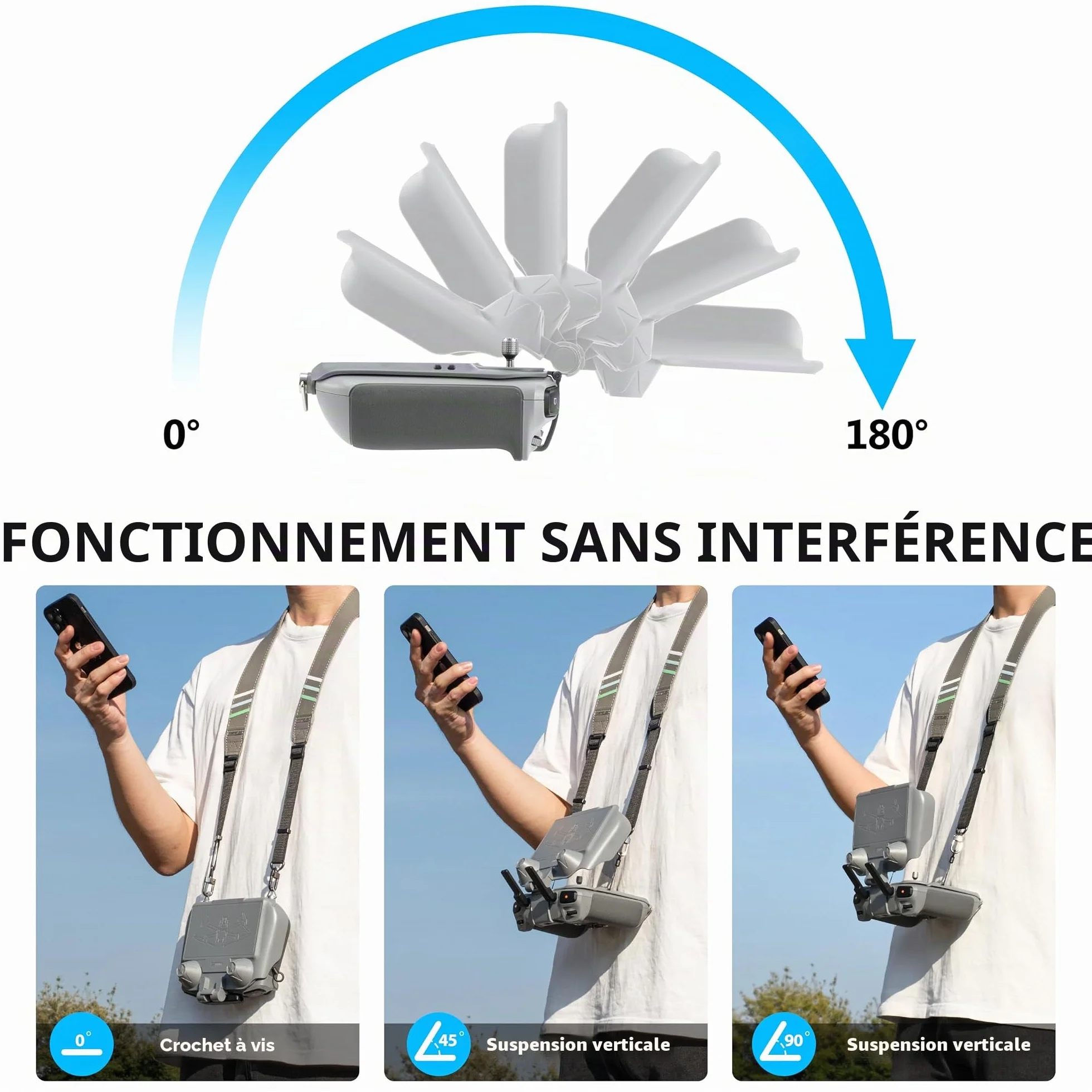 STARTRC LITO X1 Pare-Soleil avec Cordon pour DJI RC 2 et contrôleur RC, Protection d'écran Pare-Soleil 3 en 1 améliorée pour DJI Mini 5/4/3 Pro/Neo/Flip/AIR 3S/Air 3/Mavic 3 Pro