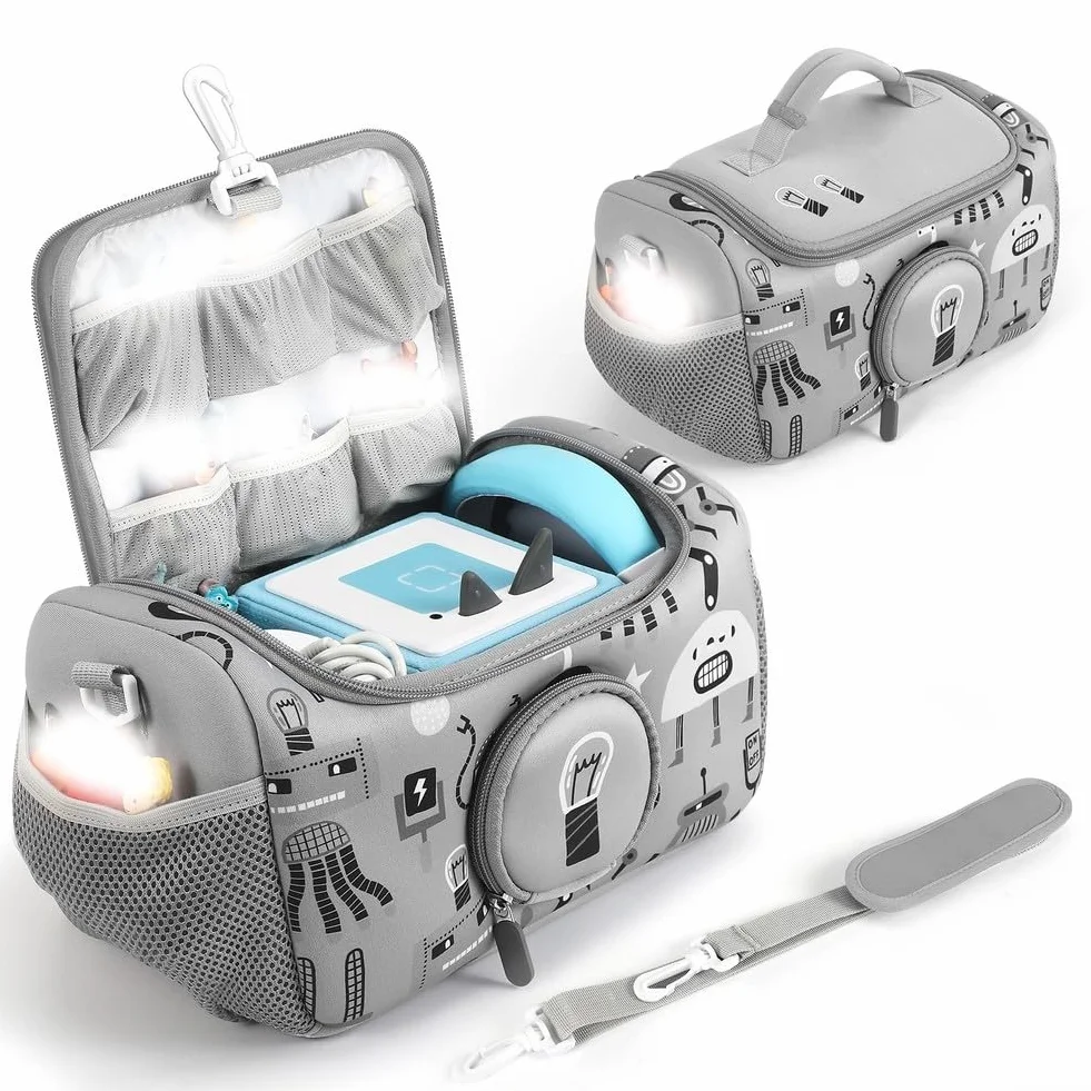 Sac de voyage en nylon pour lecteur audio Toniebox et accessoires, Keep Everything Together (gris)