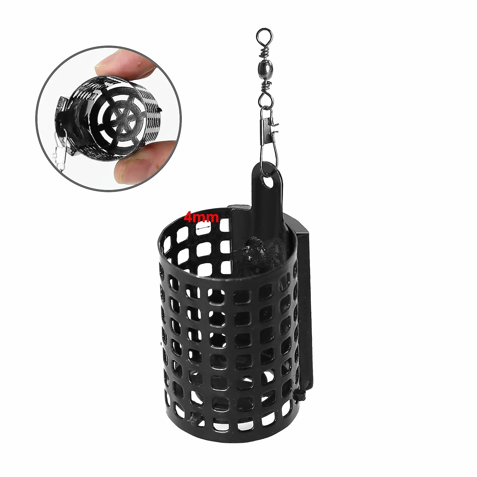 Cage en métal pour pêche avec poids et émerillons sans plomb