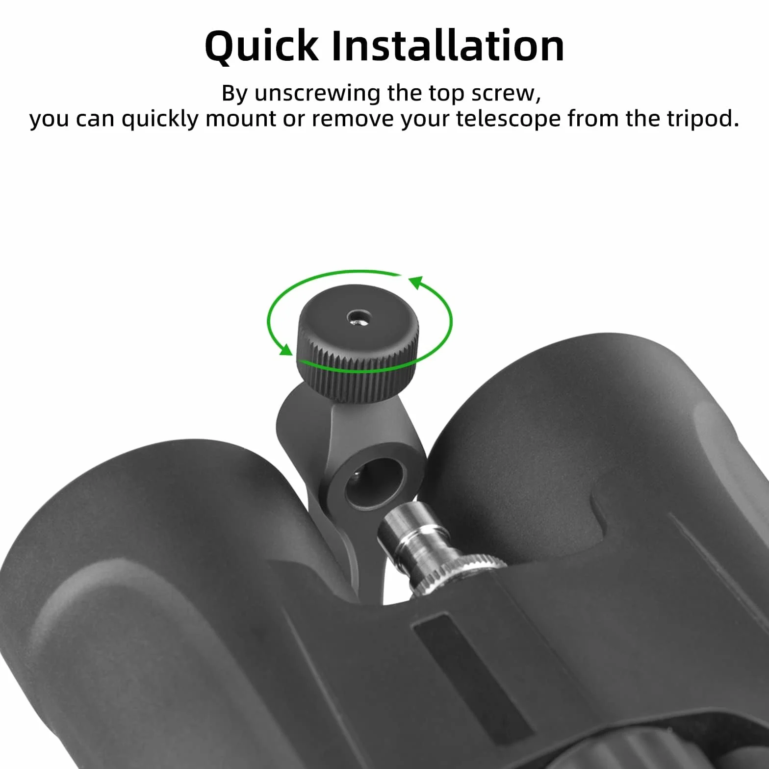 FANAUE Adaptateur de trépied pour Jumelles avec Filetage 1/4-20" Compatible avec Les Jumelles et Les têtes sphériques Arca, libération Rapide Universelle pour l'observation des Oiseaux, la Chasse.