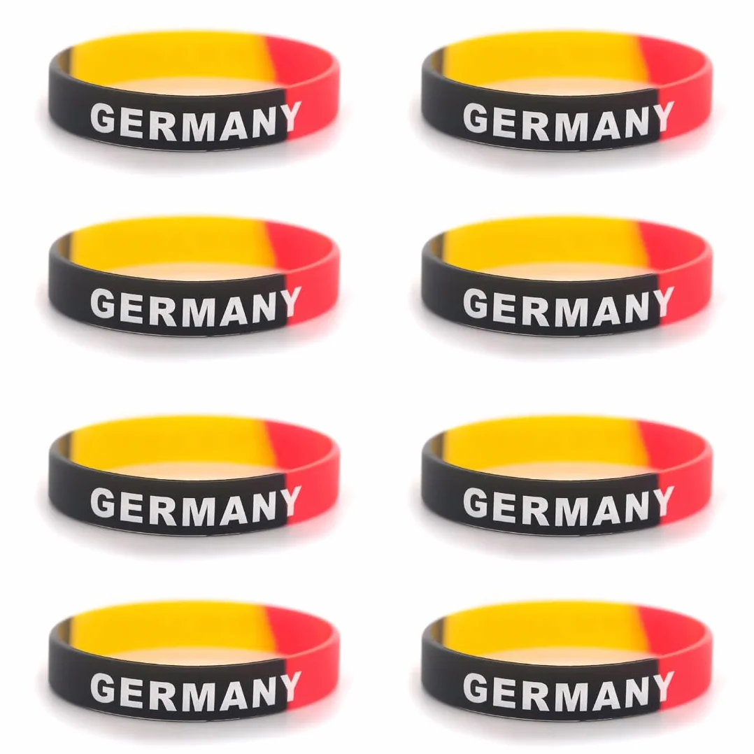 Bracelets en silicone Allemagne 2026 Coupe du monde supporter football sport souvenirs robustes durables