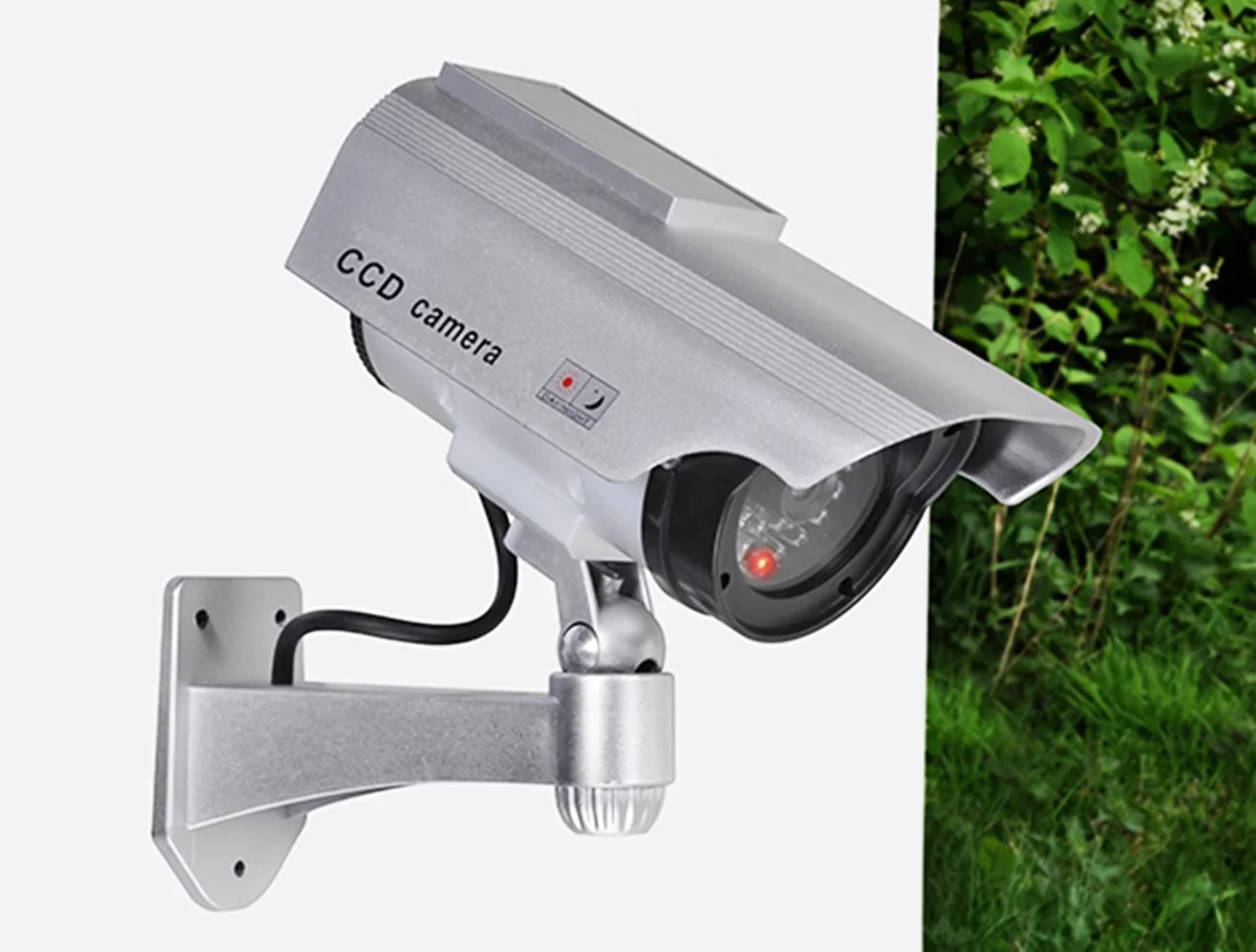 com-four® 2X Caméra factice pour l'extérieur - caméra factice avec Support Mural - Camera Exterieur - Camera factice (02 pièces)
