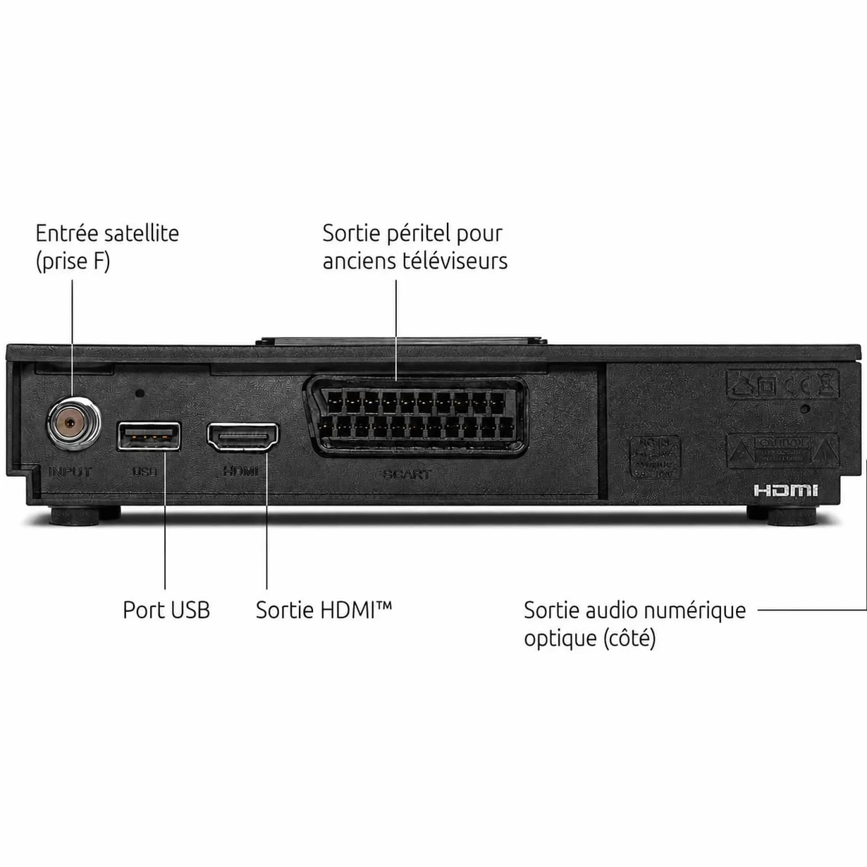 TechniSat HD-S 223 DVR - Récepteur Satellite HD Compact avec Fonction d'enregistrement USB (Sat DVB-S2, HDTV, HDMI, Lecteur multimédia USB, liste de programmes, Mise en Veille, Prise en Charge EPG de