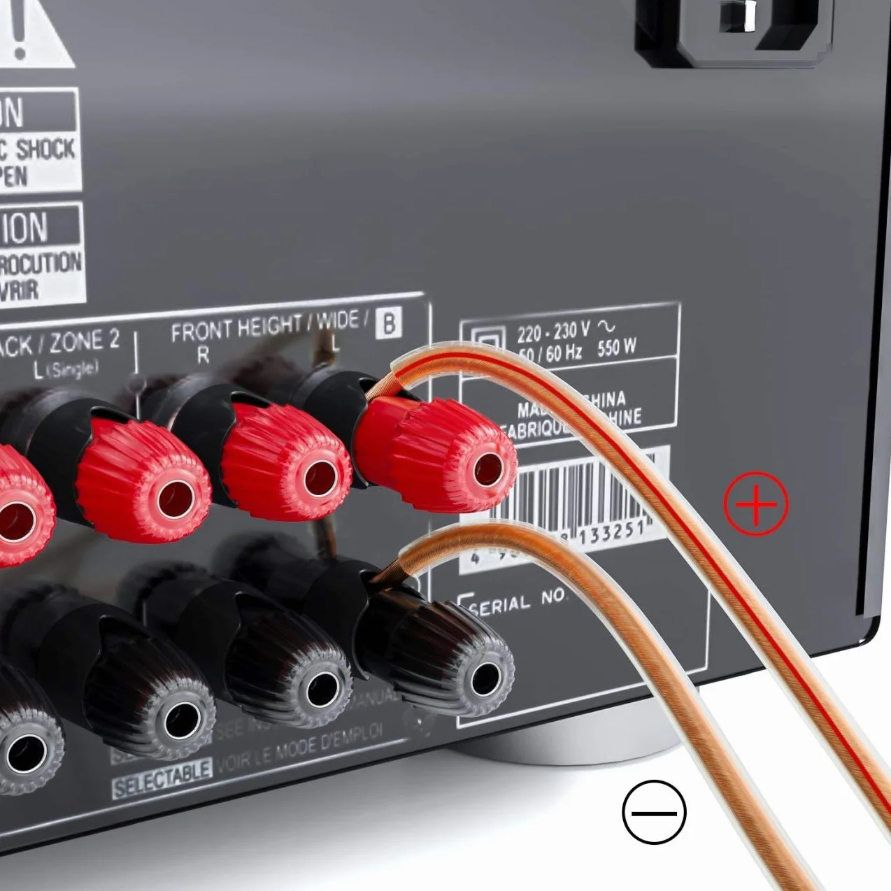 deleyCON 10m Câble Haut-Parleurs 2x 2,5 mm² - Pur Cuivre OFC - Audio pour Enceintes HiFi & Surround - Repérage des Polarités - Transparent
