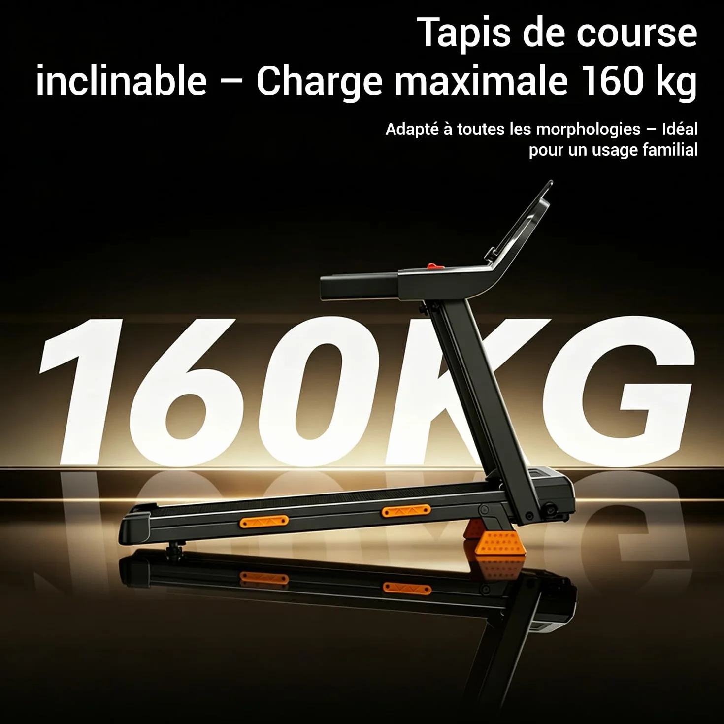 UMAY Tapis de Course Pliable 12km/h, Tapis Roulant Électrique 3,0 avec 12 Programmes d'Entraînement et Inclinaison