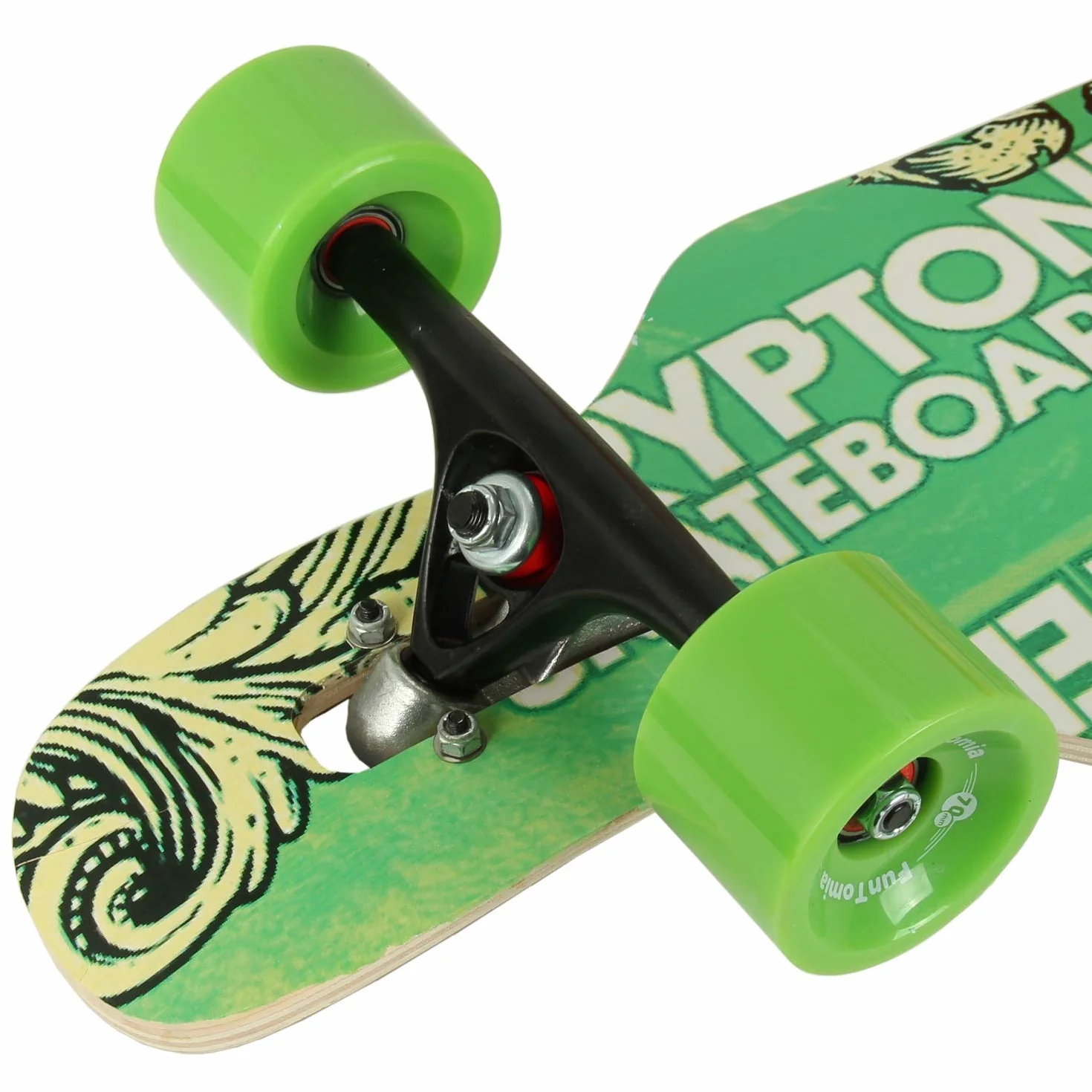 FunTomia Longboard Drop Through Cruiser Skateboard complet roulement à billes Mach1 High Speed T-Tool roues LED