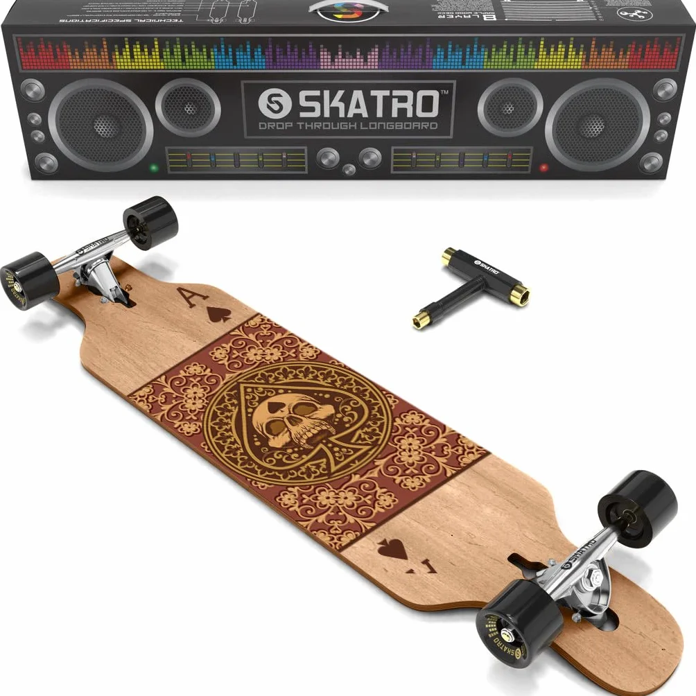SKATRO Drop Through Longboard Skateboard Freeride T-Tool