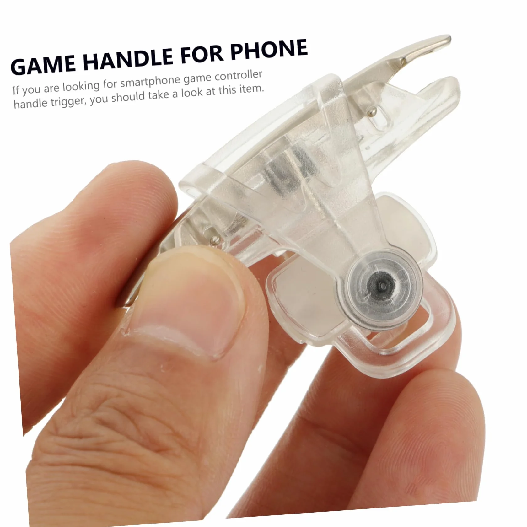 Manette De Jeu pour Smartphone Tirs, Déclencheur Mobile, Accessoire Transparent, Pince Réglable, Compatible Téléphone Portable, Jeu Shooting, Ensemble 2 Pièces