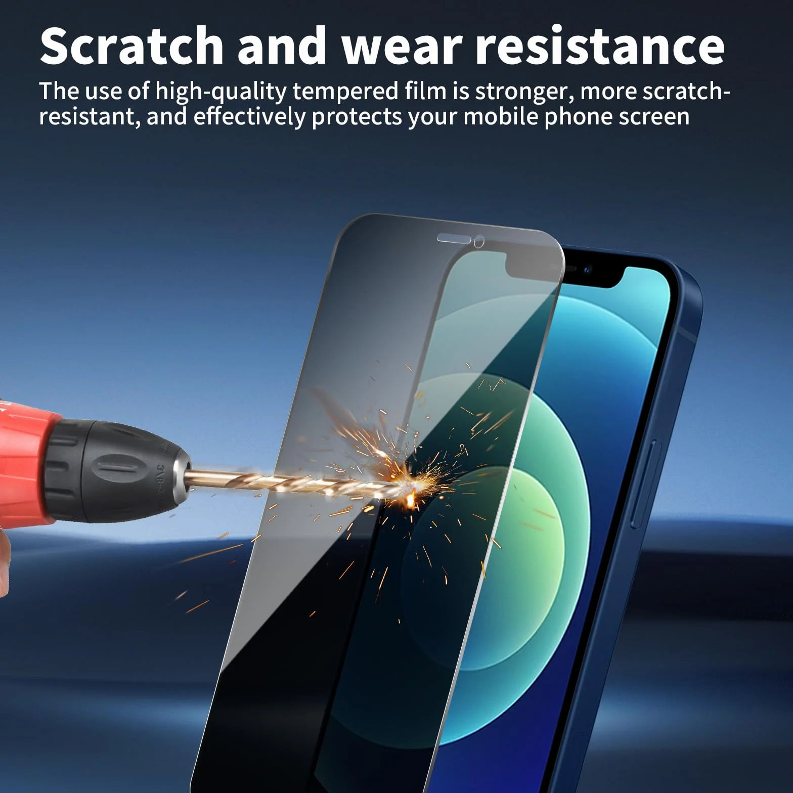 2+ 2Pack pour iPhone 12 de Protection Verre Trempé Anti-Espion + Protecteur D'objectif D'appareil Photo, Dureté 9H Vitre, Compatible Avec Les Coques et Résistant Aux Rayures