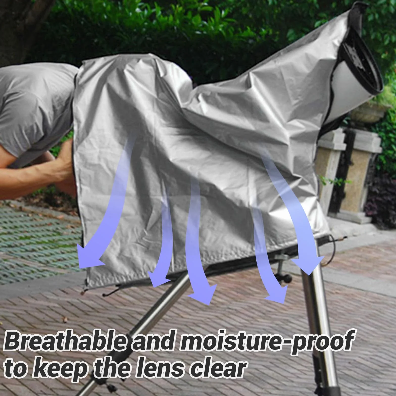 Housse de télescope avec cordon de serrage réglable - Housse de protection solaire étanche à la poussière - Pour l'intérieur et l'extérieur - 150 x 85 cm