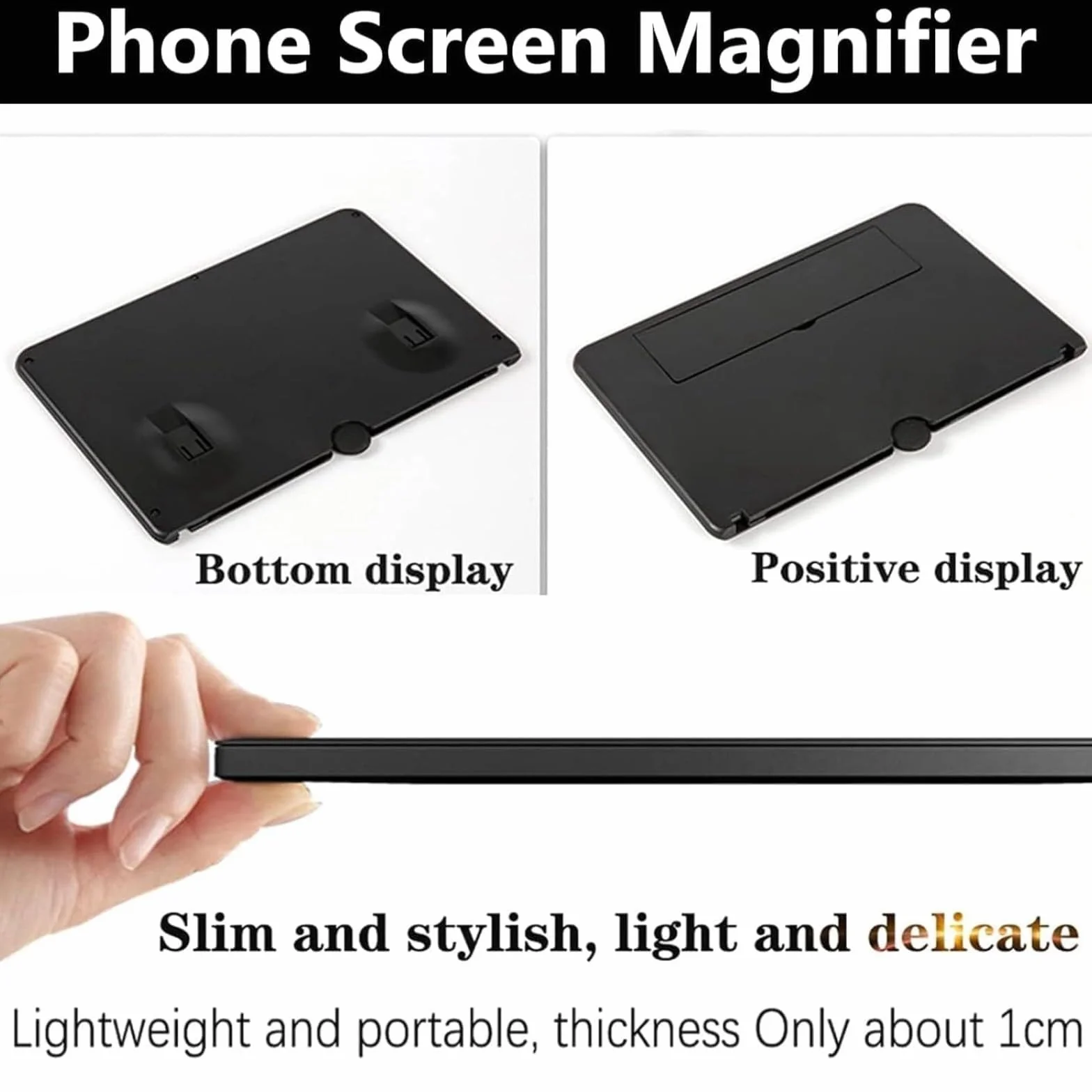 Agrandisseur ecran Telephone 14 Pouces, Loupe d'écran 3D HD, Pliable loupe Telephone Portable Compatible avec Tous Les Smartphones